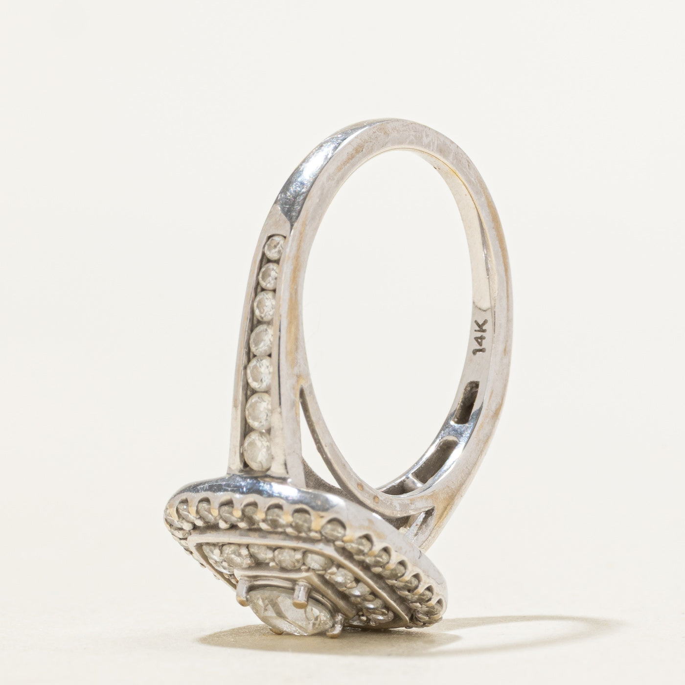 14k Diamond Double Halo Ring | 0.62ctw | SZ 4.5