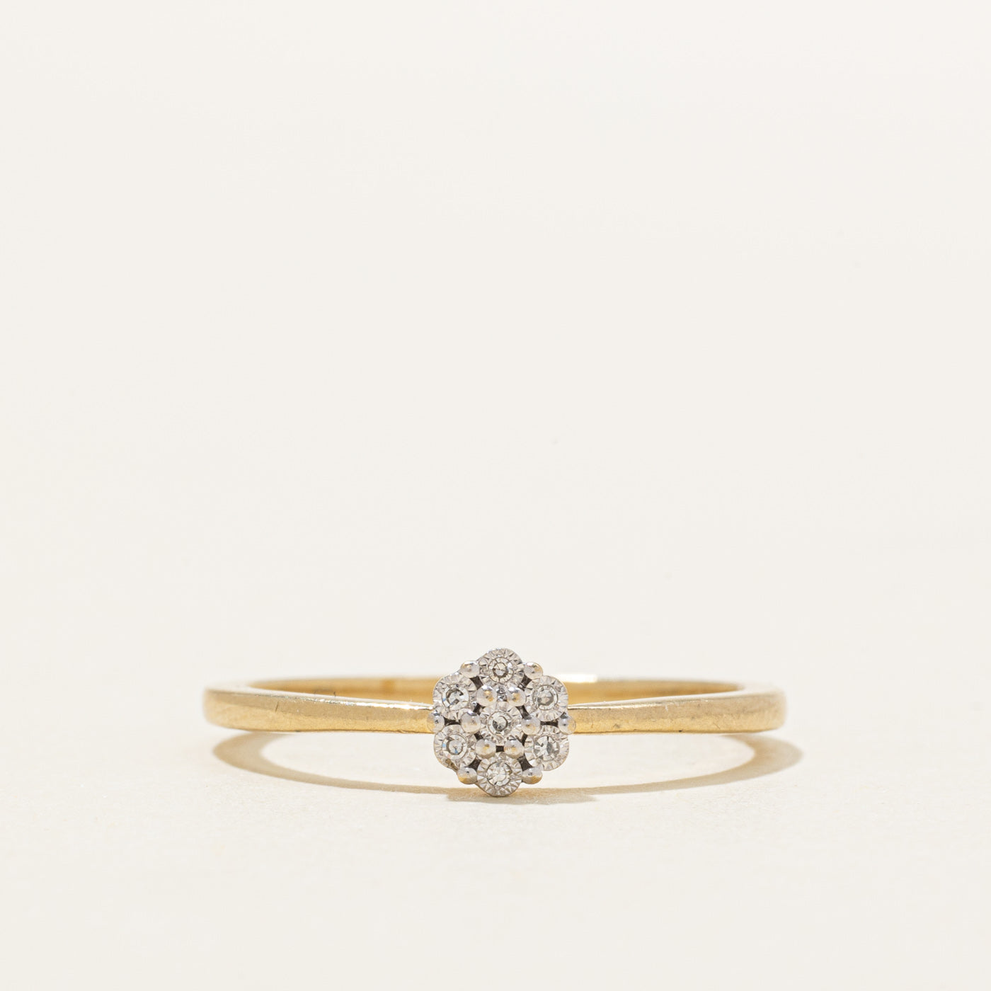 10K Diamond Floral Cluster Ring | SZ 7.0