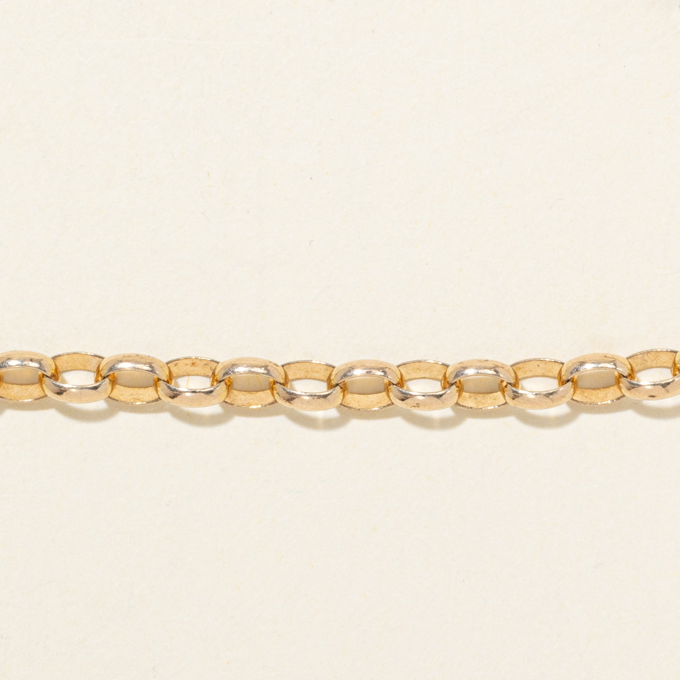 Bracelet à breloque cadenas en or jaune 10 carats en forme de cœur | 20 cm