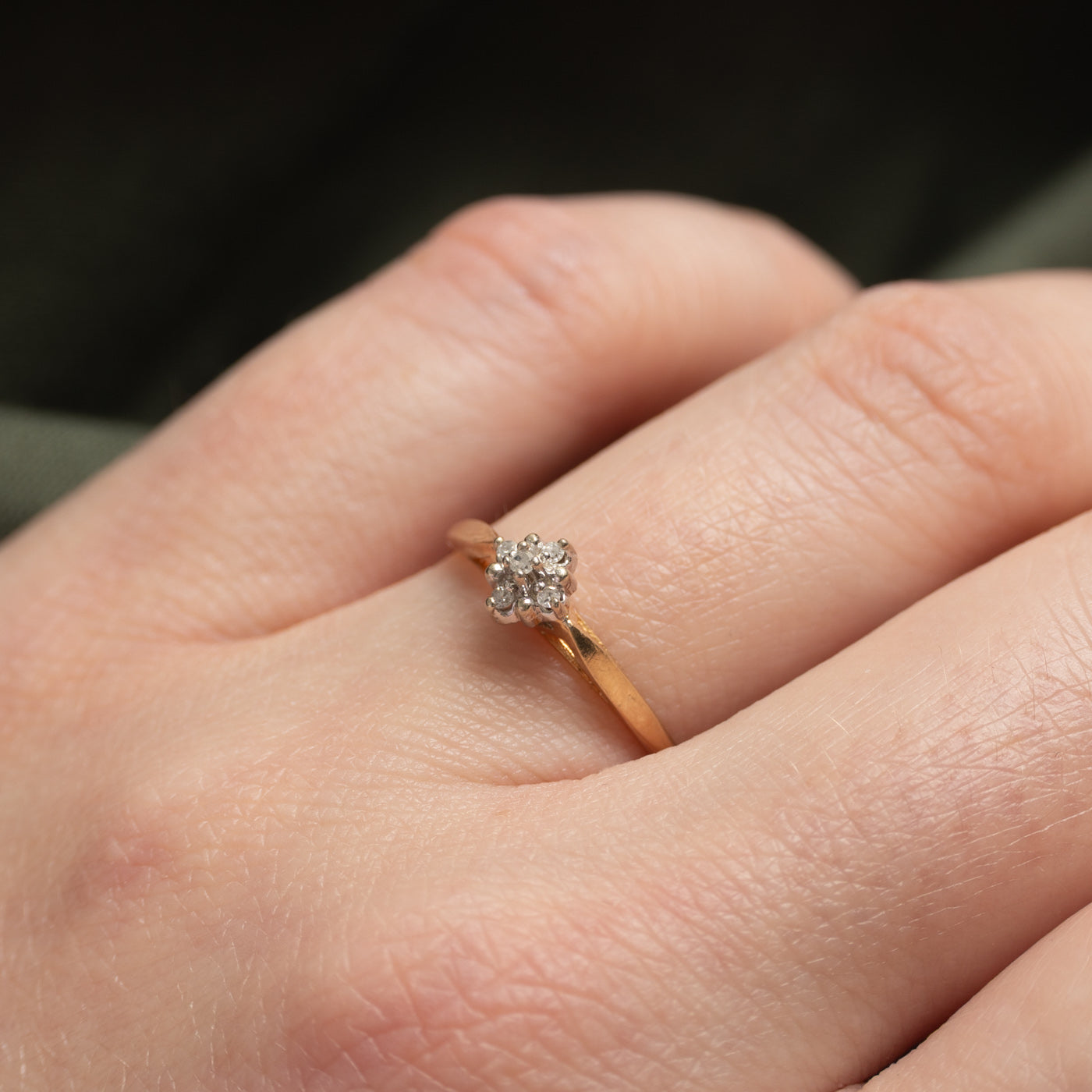 10k Diamond Petal Cluster Ring | SZ 6.25