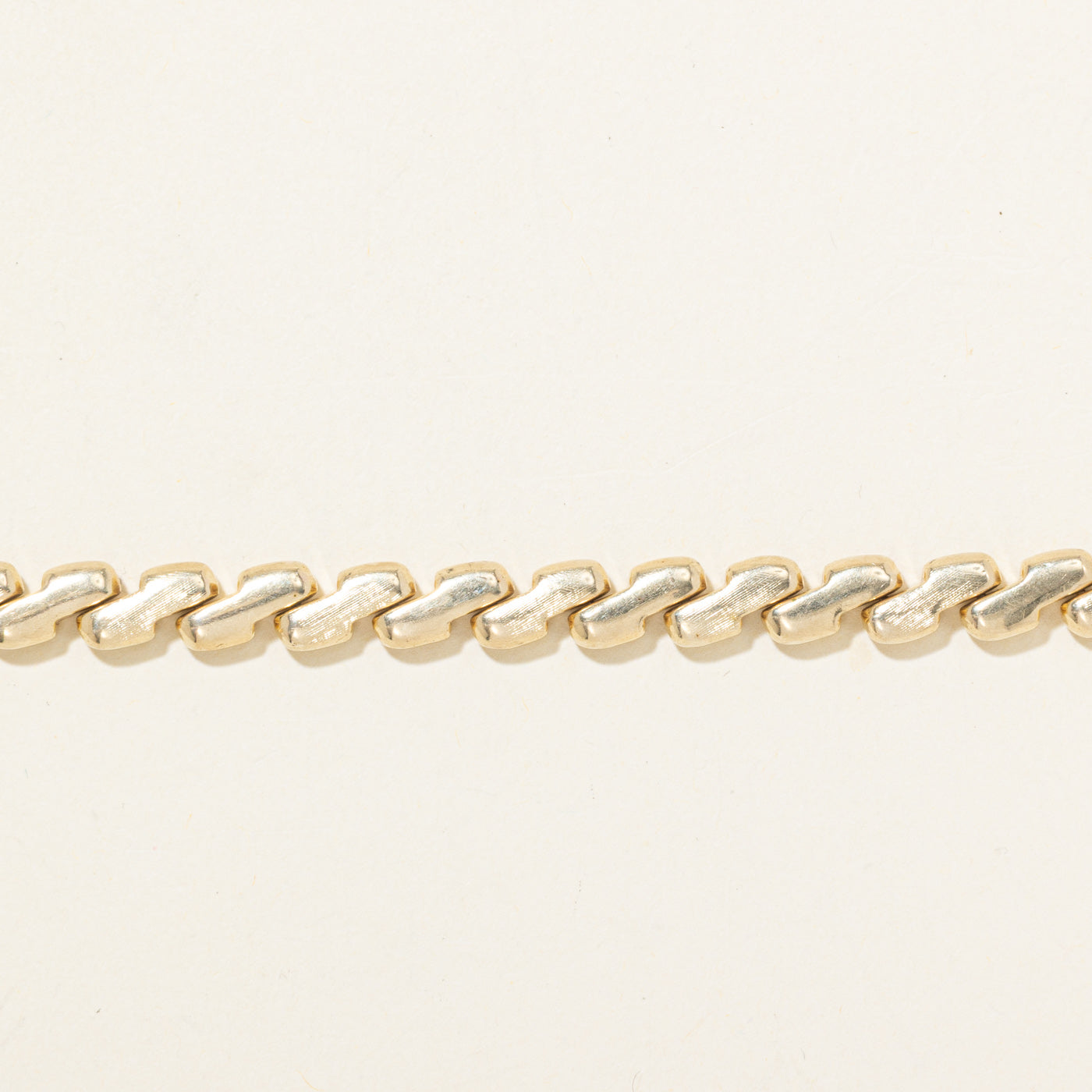 14k Yellow Gold Modified San Marco Chain Bracelet | 7.25"