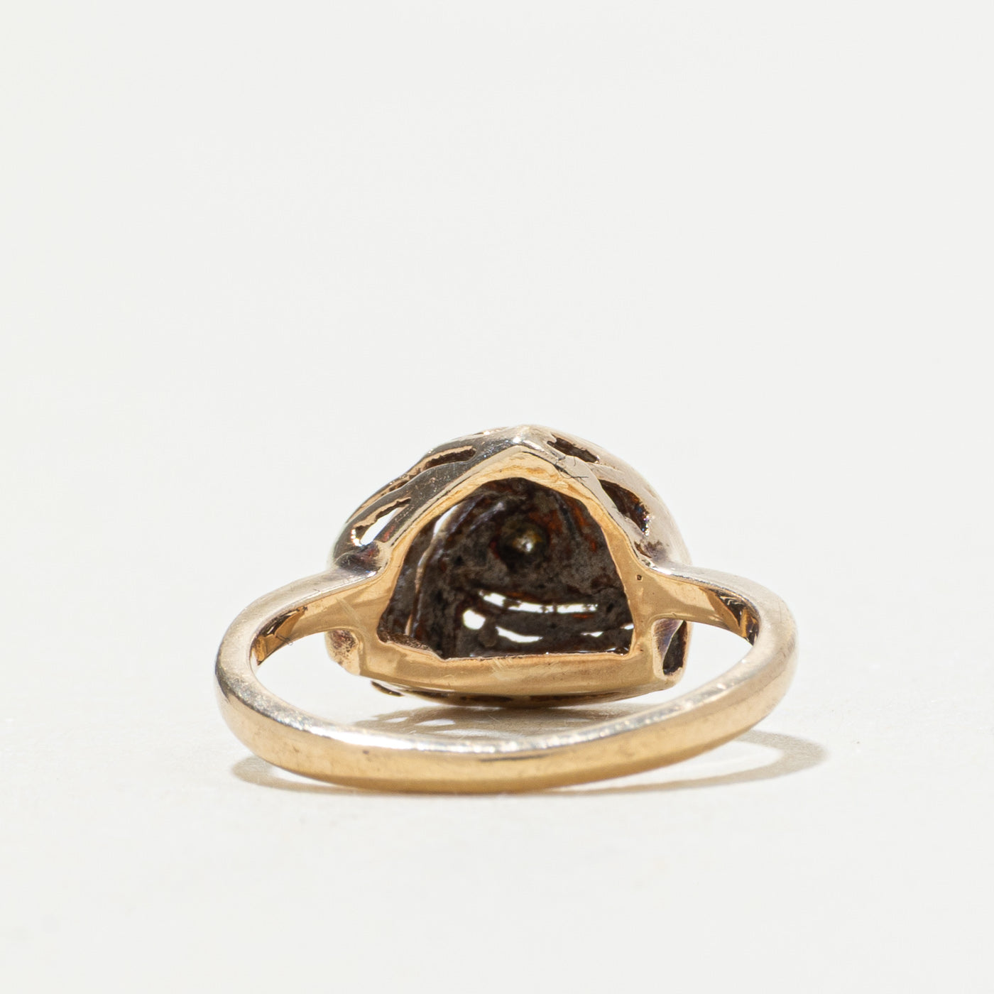 10k Diamond Grooved Knot Ring | SZ 0.50