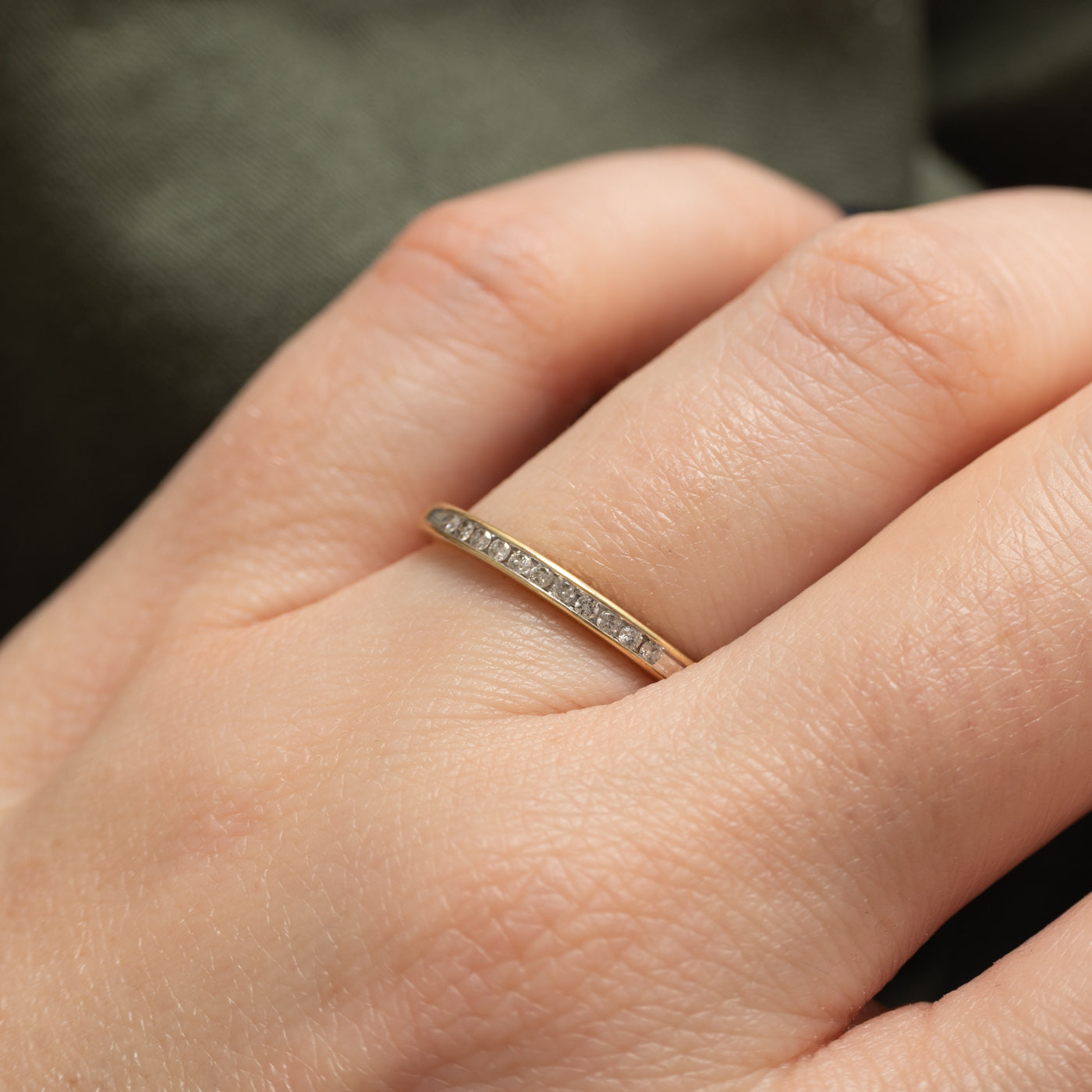 14K Semi Eternity Diamond Band | 1.95mm | SZ 7.0