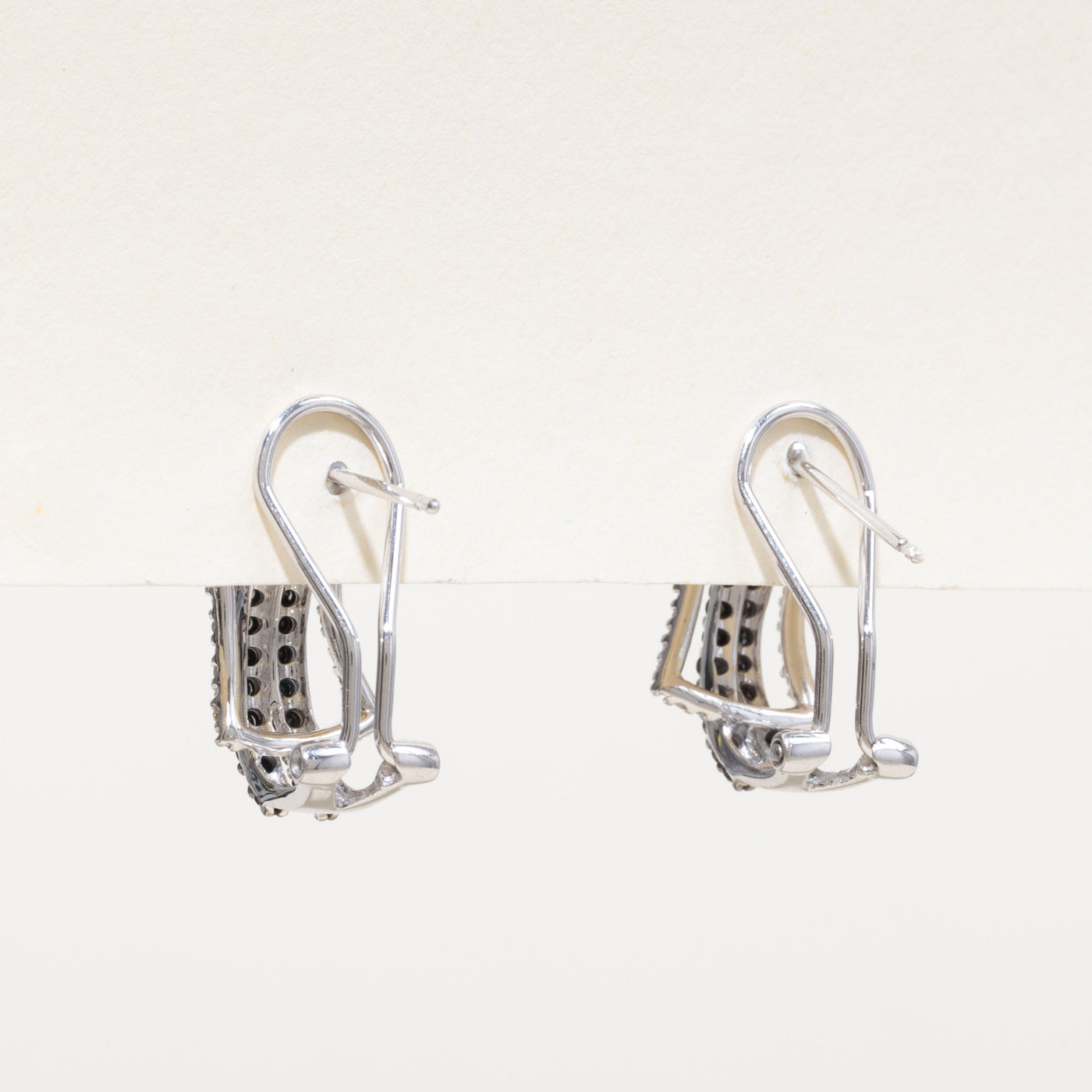 14k Black & White Diamond Geometric Drop Earrings | 0.63ct