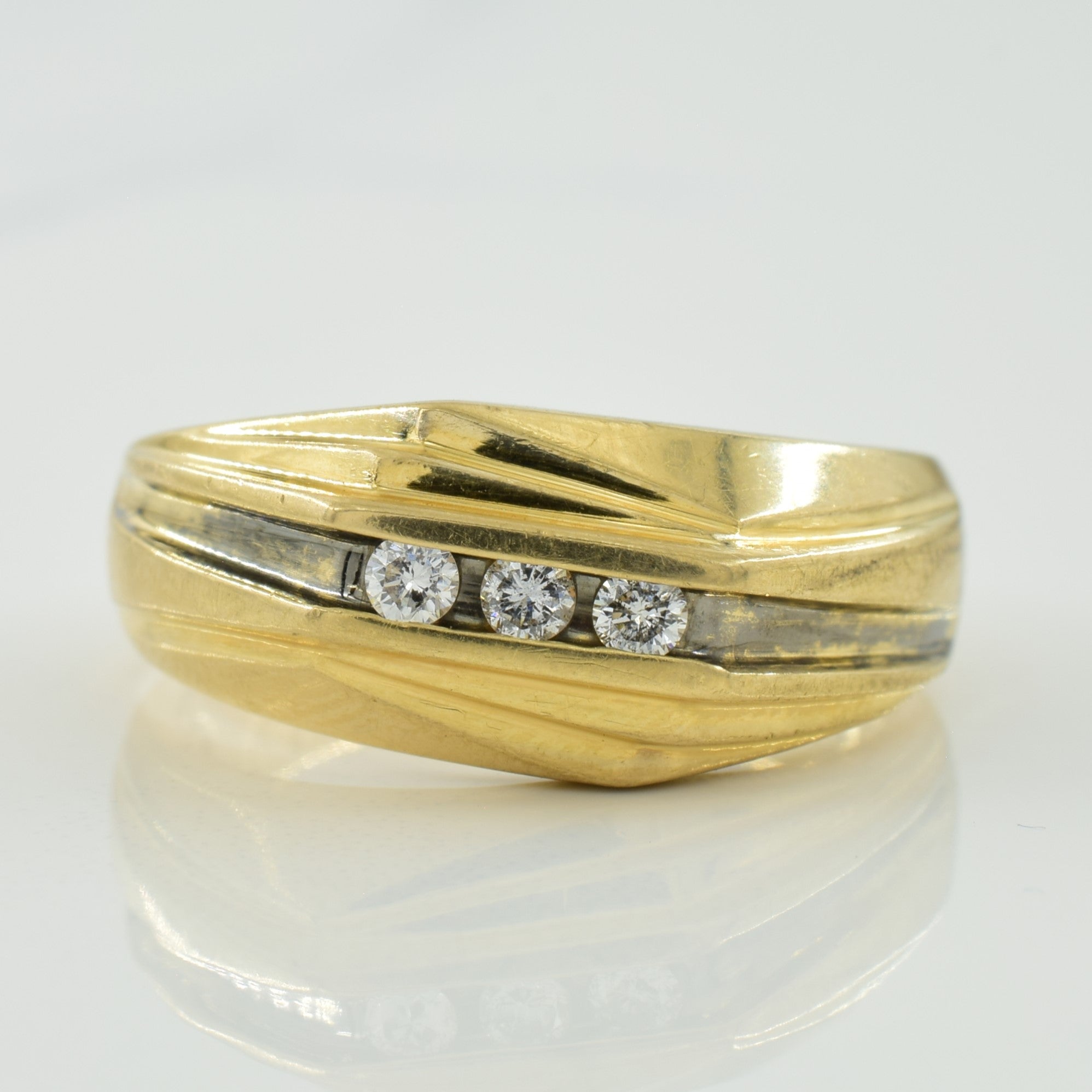 Channel Set Diamond Ring | 0.15ctw | SZ 10 |