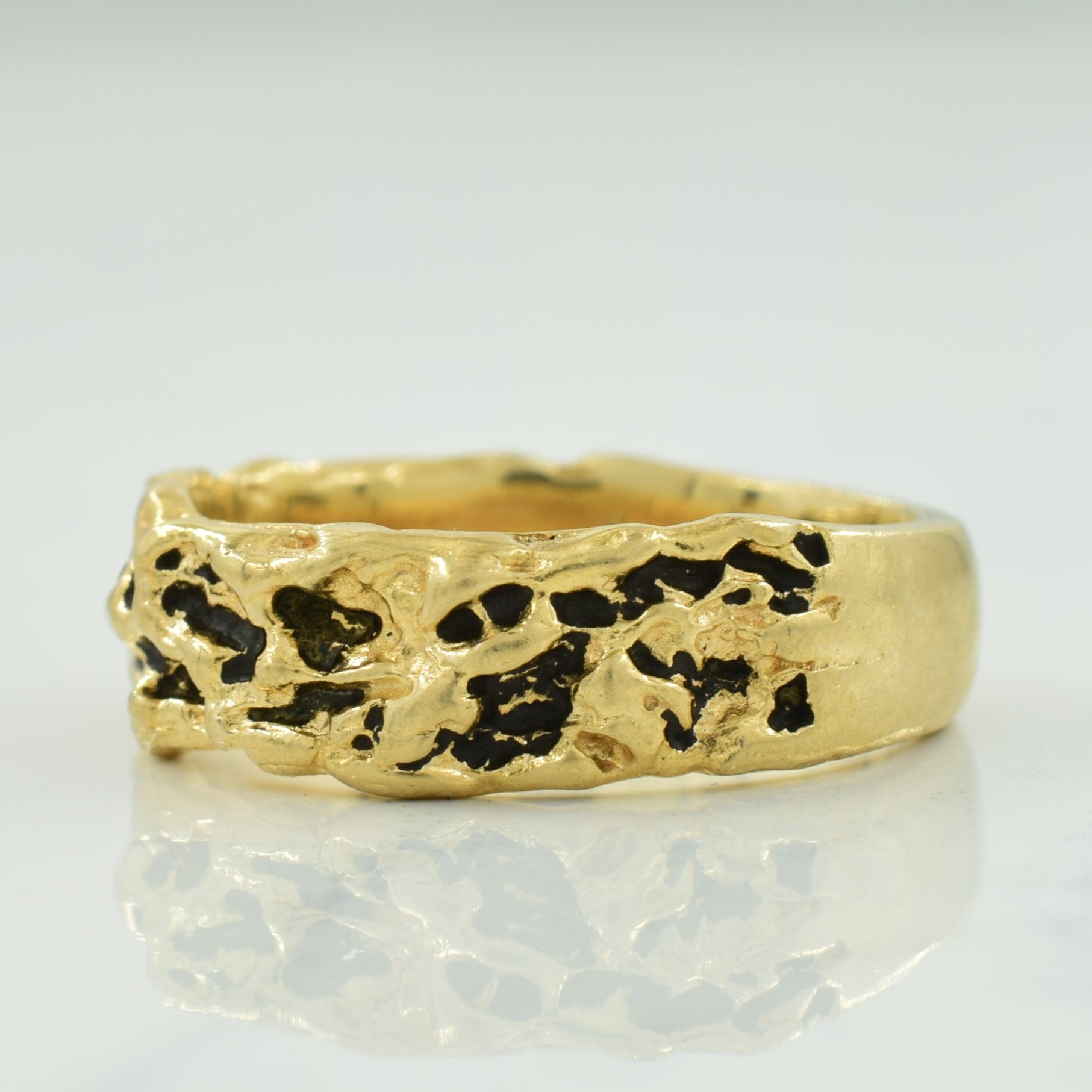 14k Yellow Gold Textured Ring | SZ 7.5 |