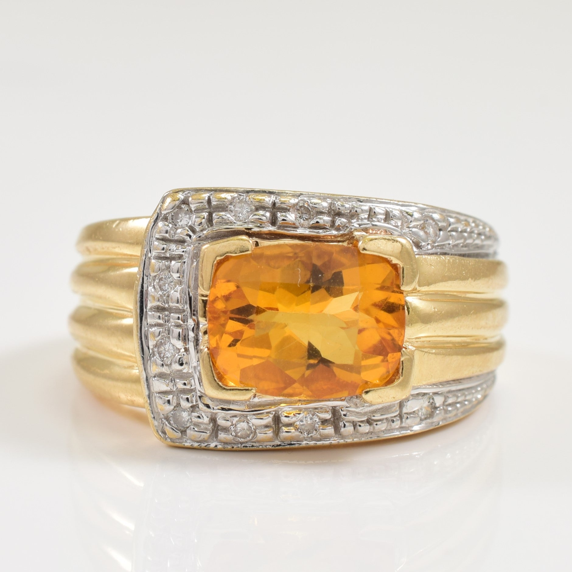 Citrine & Diamond Ring | 2.40ct, 0.05ctw | SZ 6.75 |