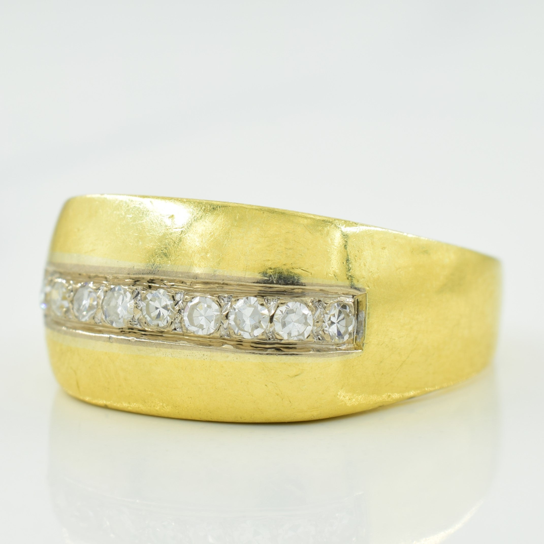 Pave Set Diamond Ring | 0.18ctw | SZ 6.75 |