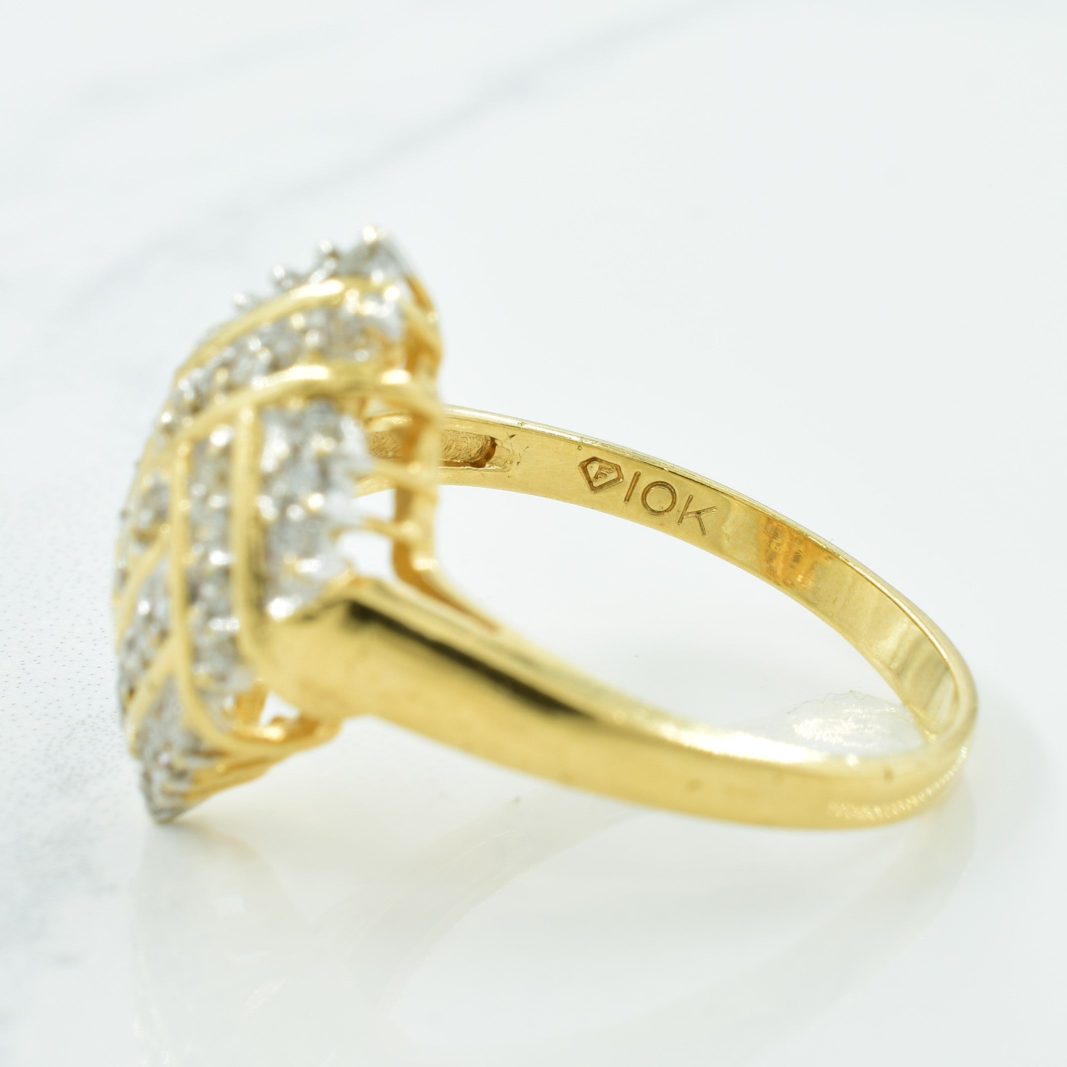 Bague cocktail en diamants | 0,35 ct | Taille 8,75 |