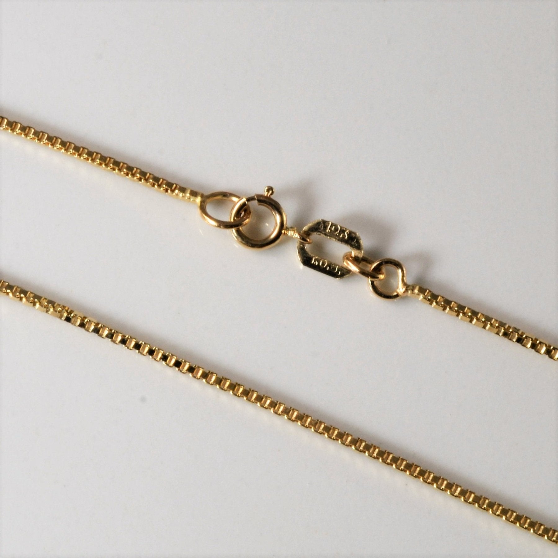 10k Gold Box Link Chain | 16"| - 100 Ways