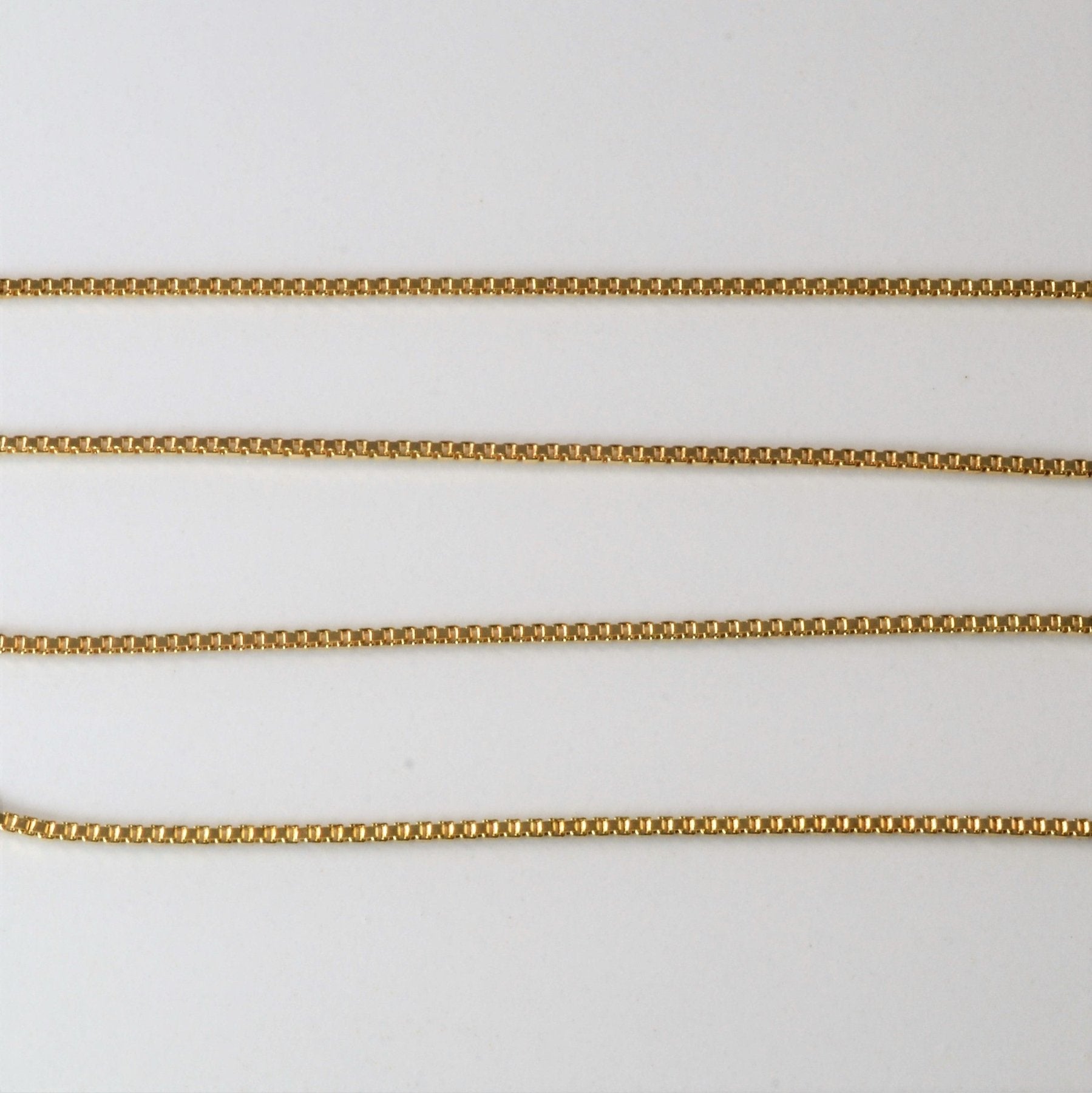 10k Gold Box Link Chain | 16"| - 100 Ways