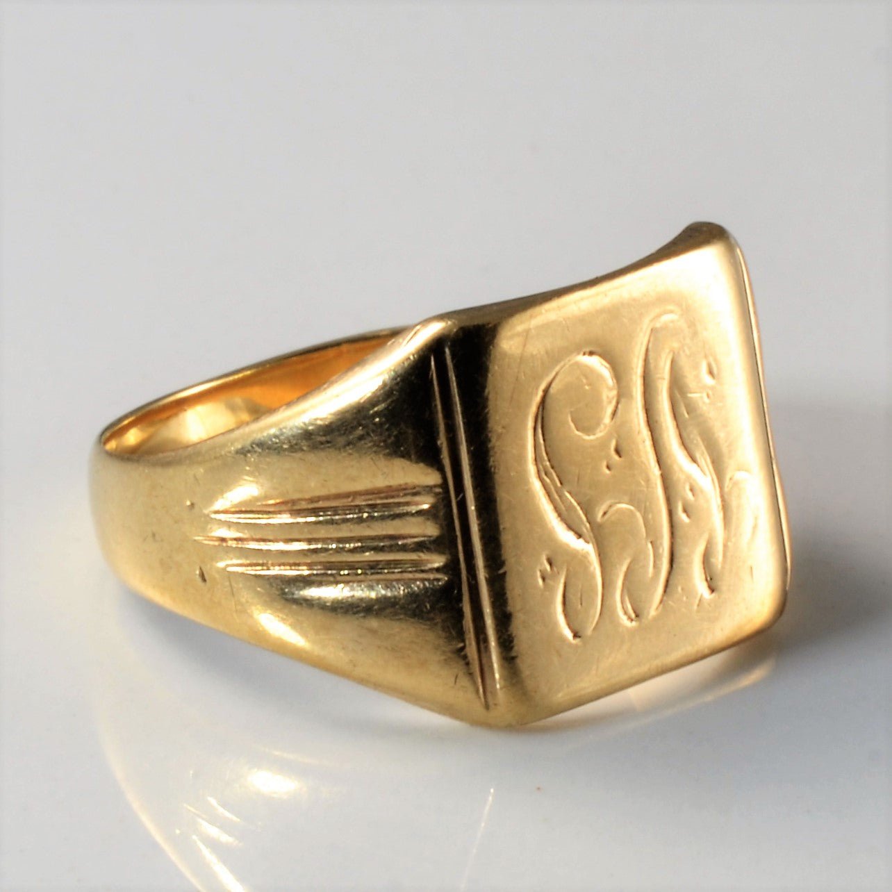 10K Gold Canadian Hallmarked Signet Ring | SZ 7 | - 100 Ways