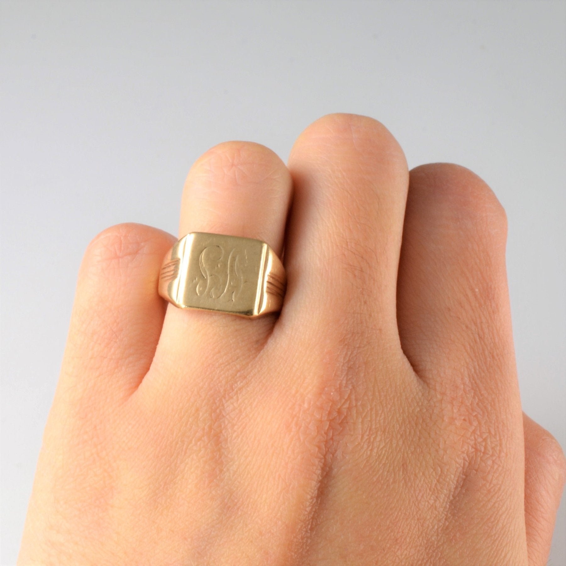 10K Gold Canadian Hallmarked Signet Ring | SZ 7 | - 100 Ways