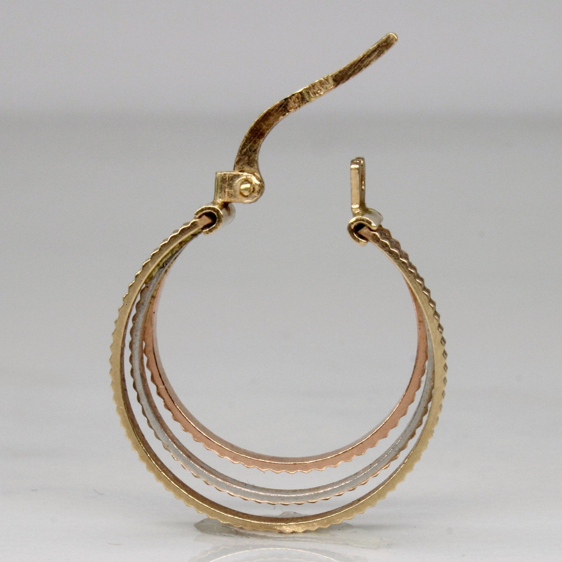 10k Multi Tone Gold Hoop Earrings - 100 Ways