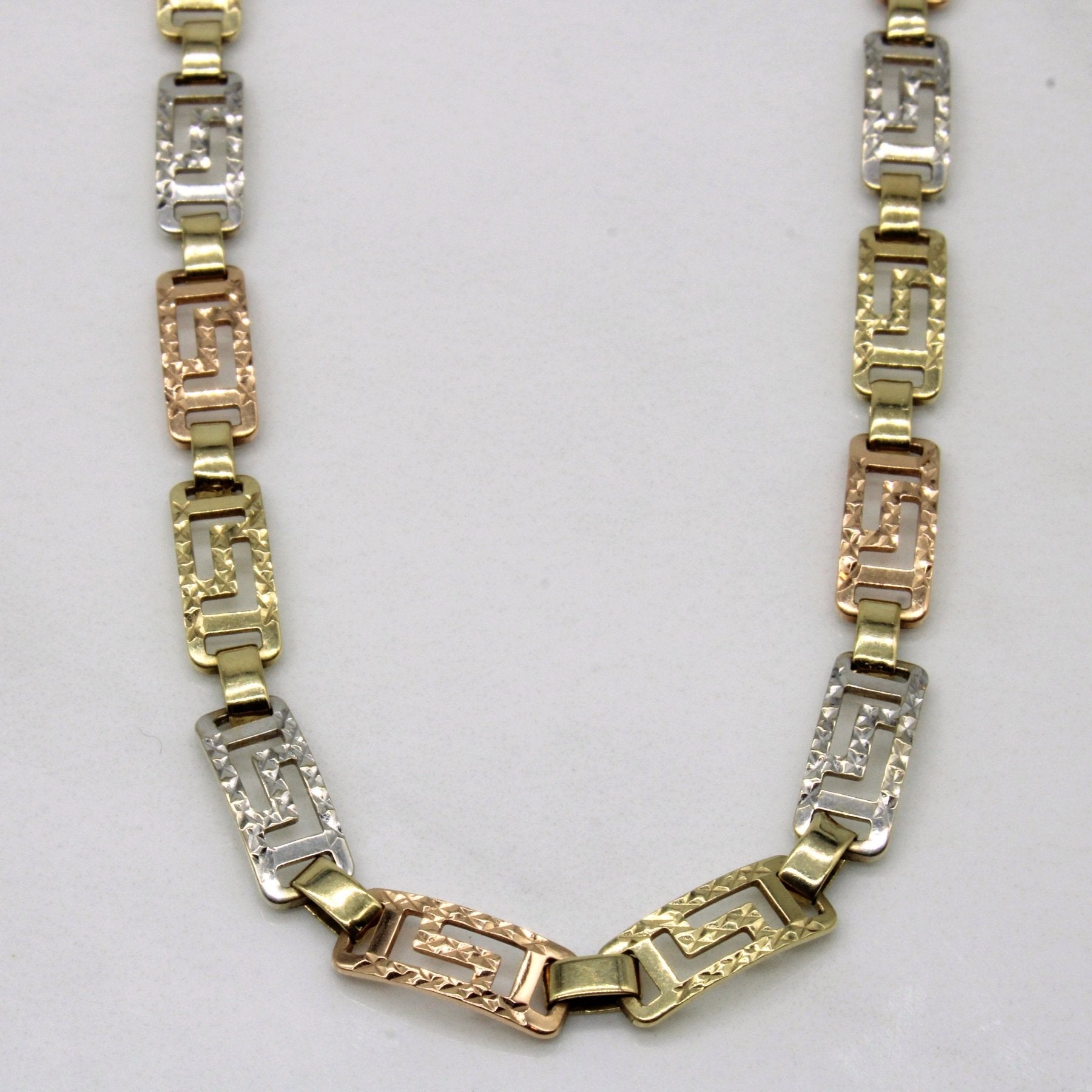 10k Multi Tone Gold Necklace | 17" | - 100 Ways