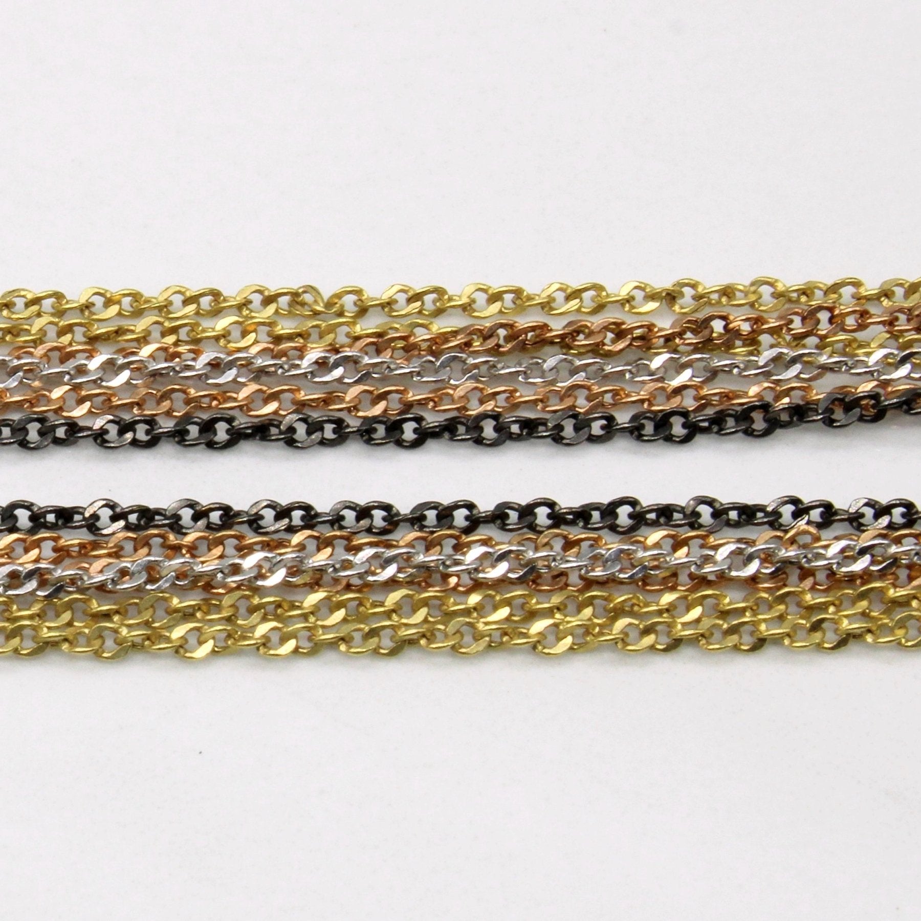 10k Multi Tone Gold Tiered Necklace | 18" | - 100 Ways