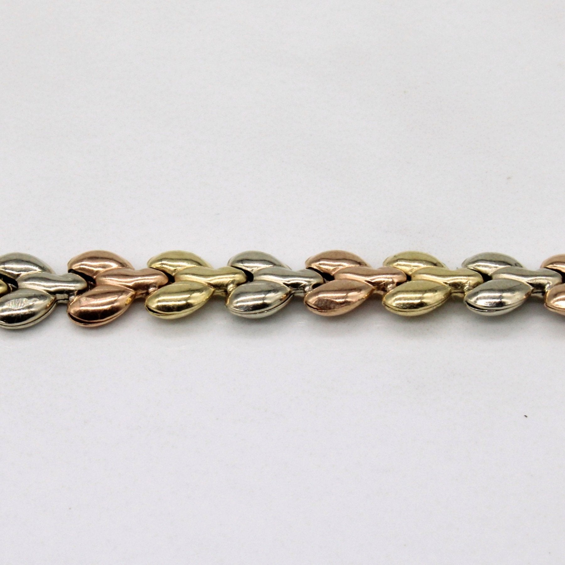 10k Tri Tone Gold Bracelet | 7.5" | - 100 Ways