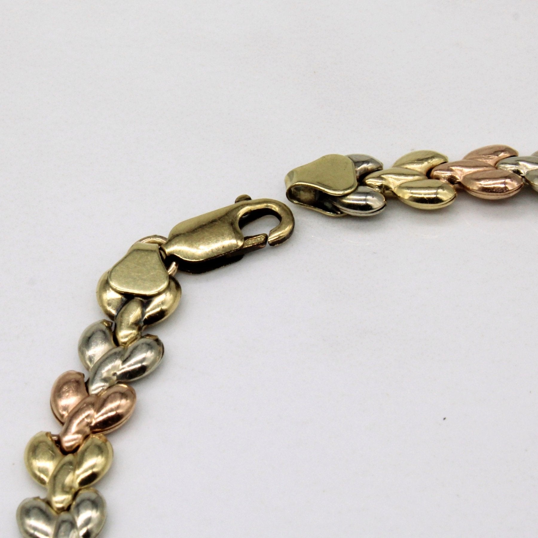 10k Tri Tone Gold Bracelet | 7.5" | - 100 Ways