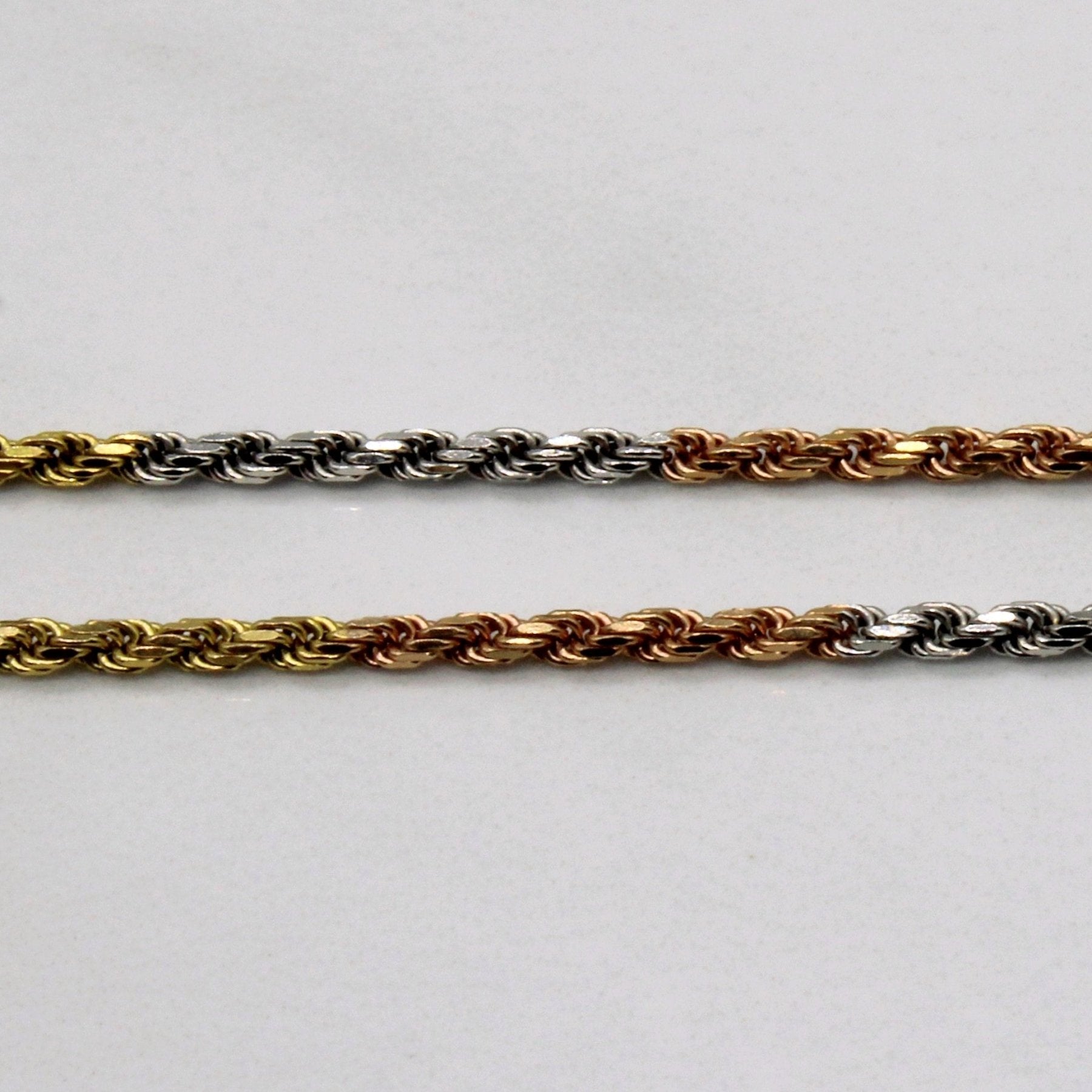 10k Tri Tone Gold Heart Pendant & Necklace | 18" | - 100 Ways
