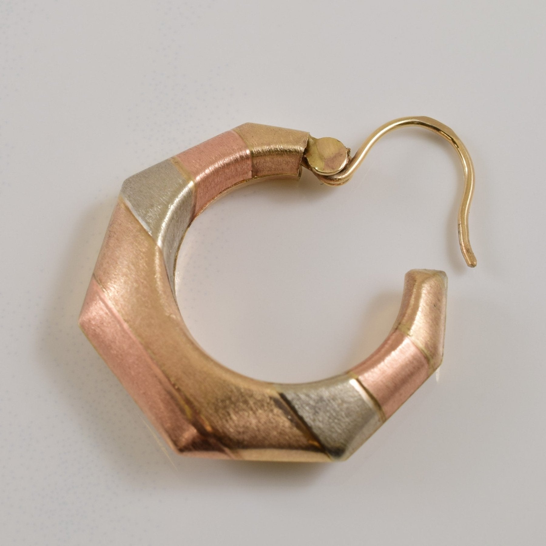 10k Tri Tone Gold Hoop Earrings | - 100 Ways