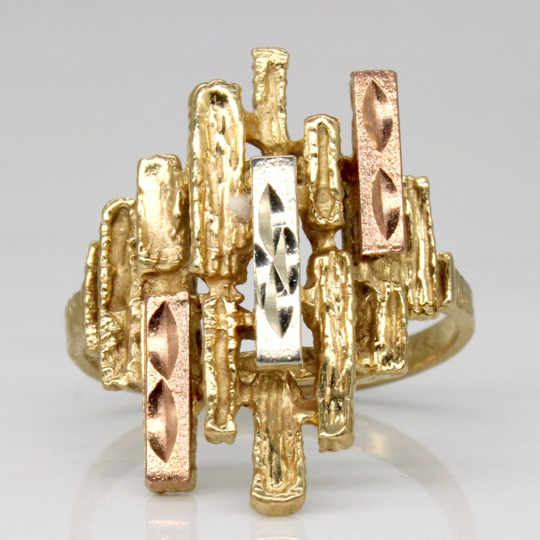 10k Tri Tone Gold Ring | SZ 6.75 | - 100 Ways