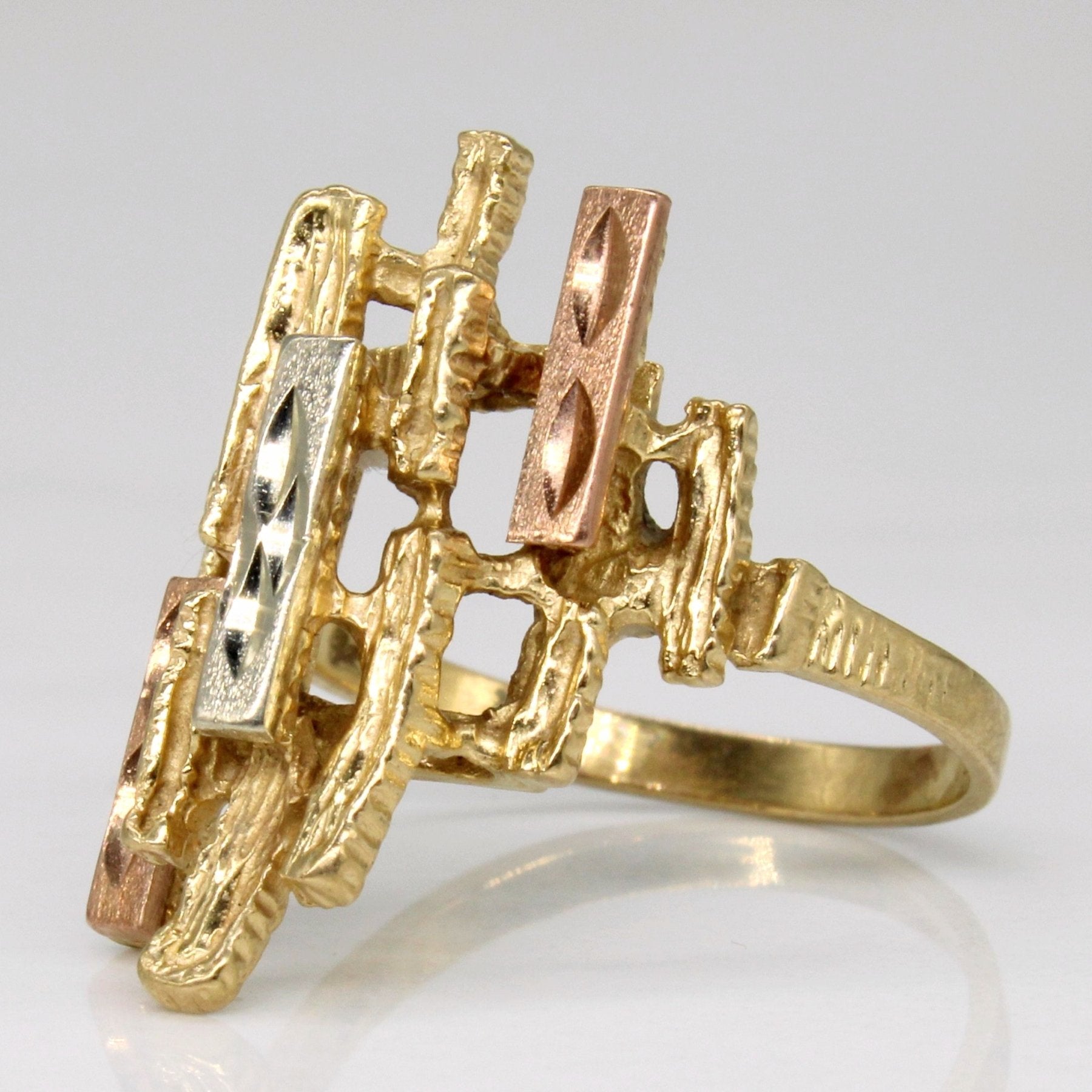 10k Tri Tone Gold Ring | SZ 6.75 | - 100 Ways