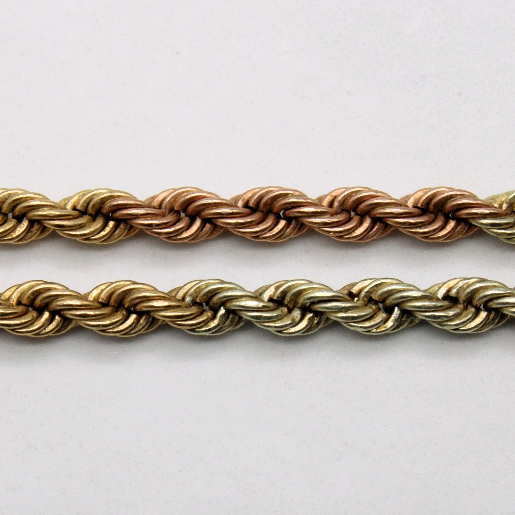 10k Tri Tone Gold Rope Chain | 16" | - 100 Ways