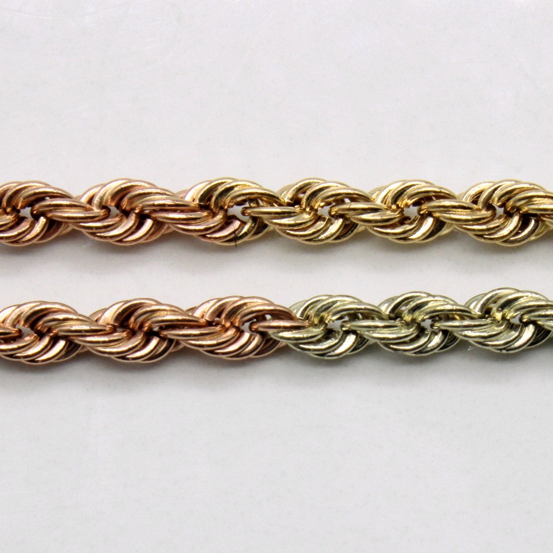 10k Tri Tone Gold Rope Chain | 24" | - 100 Ways