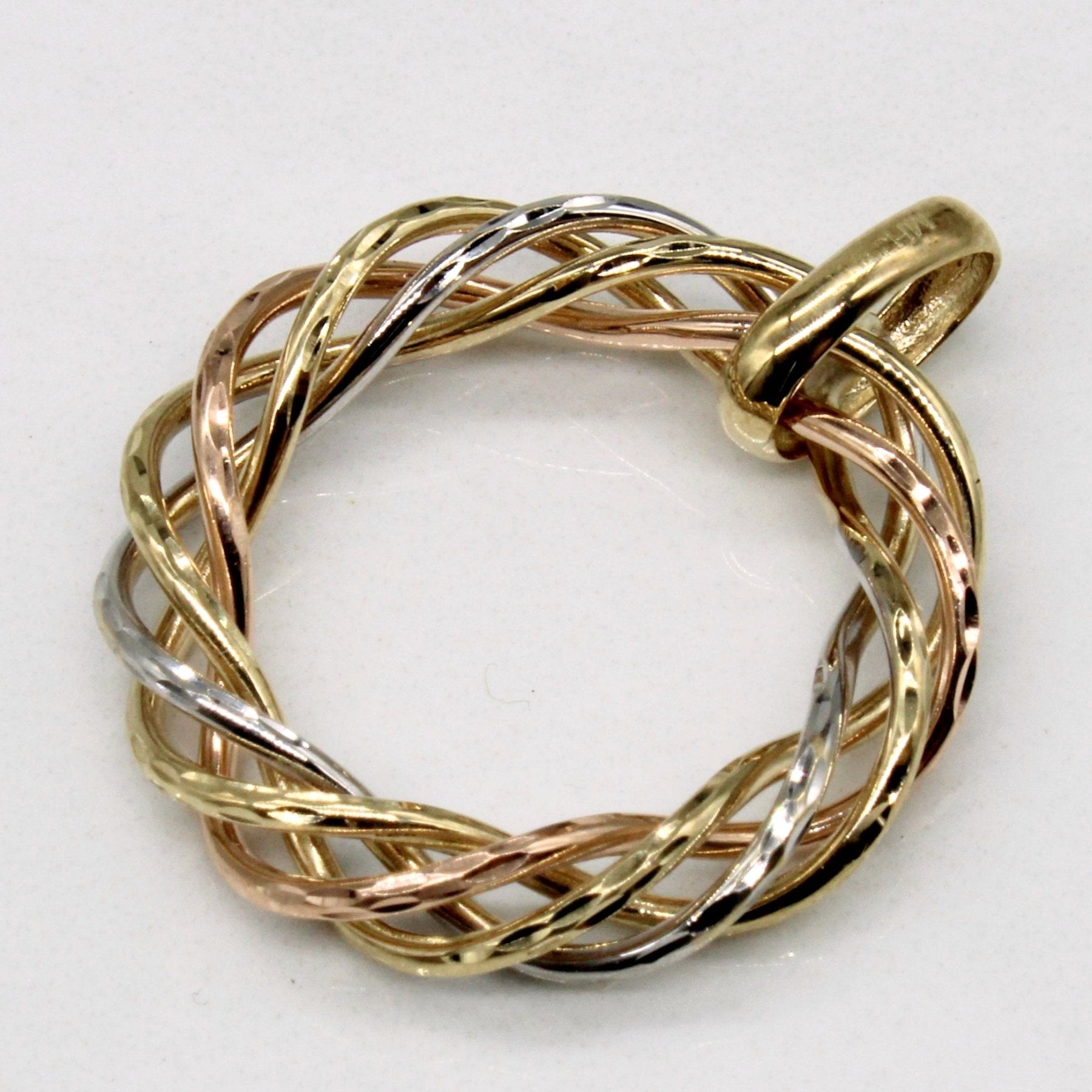10k Tri Tone Gold Wreath Pendant - 100 Ways