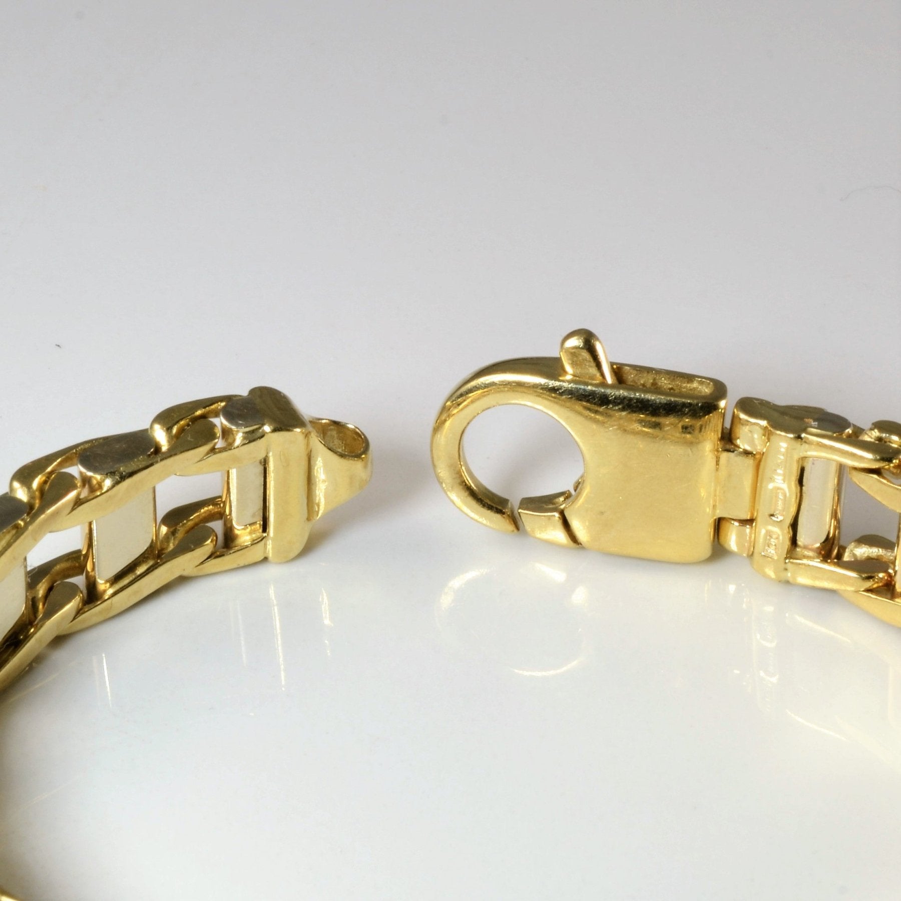 10k Two Tone Biker Chain Bracelet | 8" | - 100 Ways