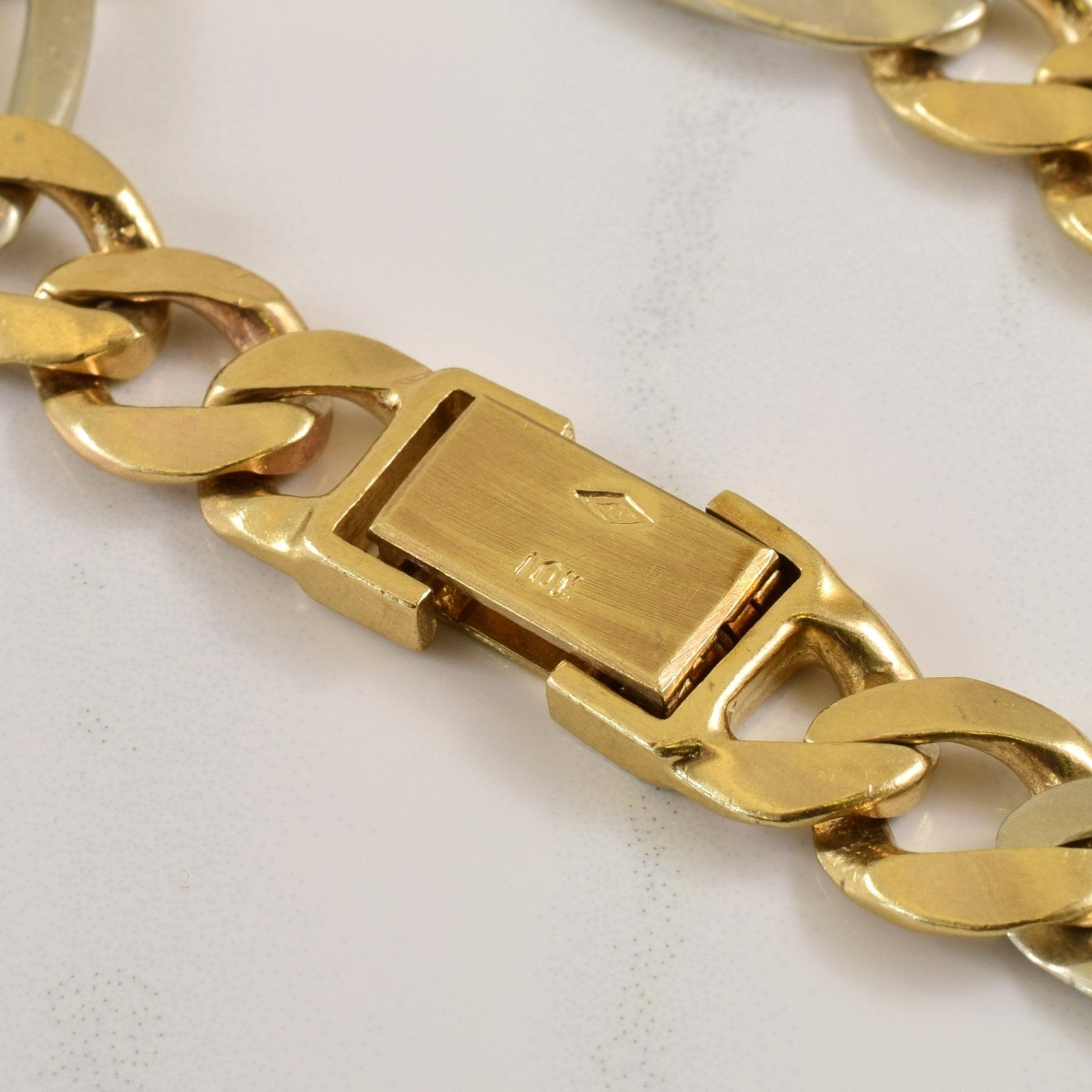 10k Two Tone Figaro Bracelet | 7" | - 100 Ways