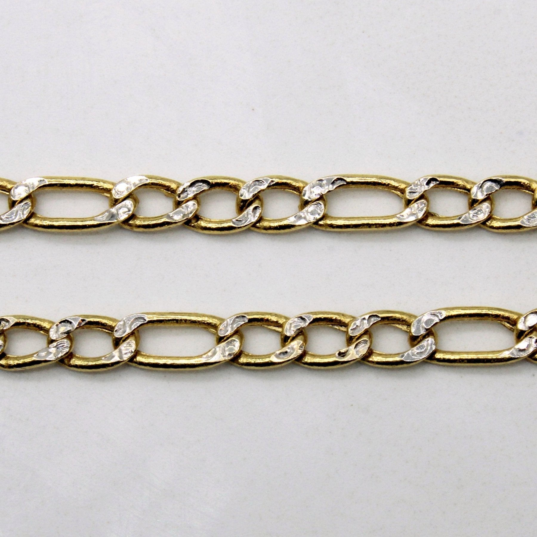 10k Two Tone Figaro Chain | 24" | - 100 Ways