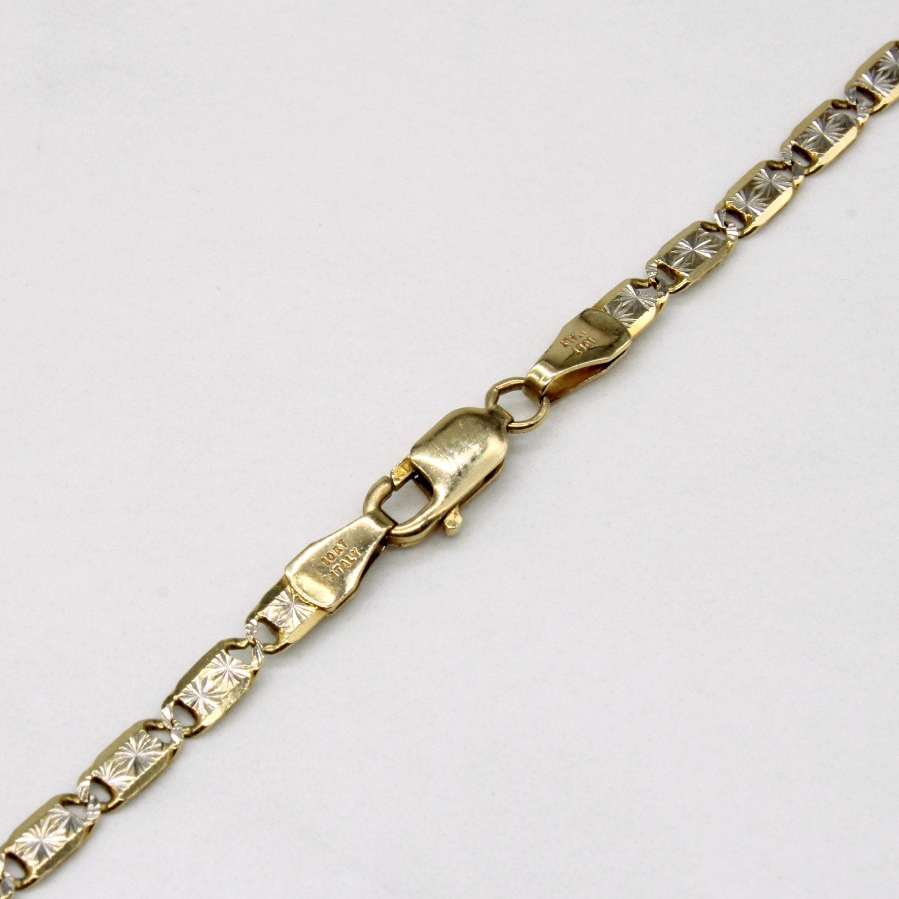 10k Two Tone Gold Anchor Link Chain | 17" | - 100 Ways