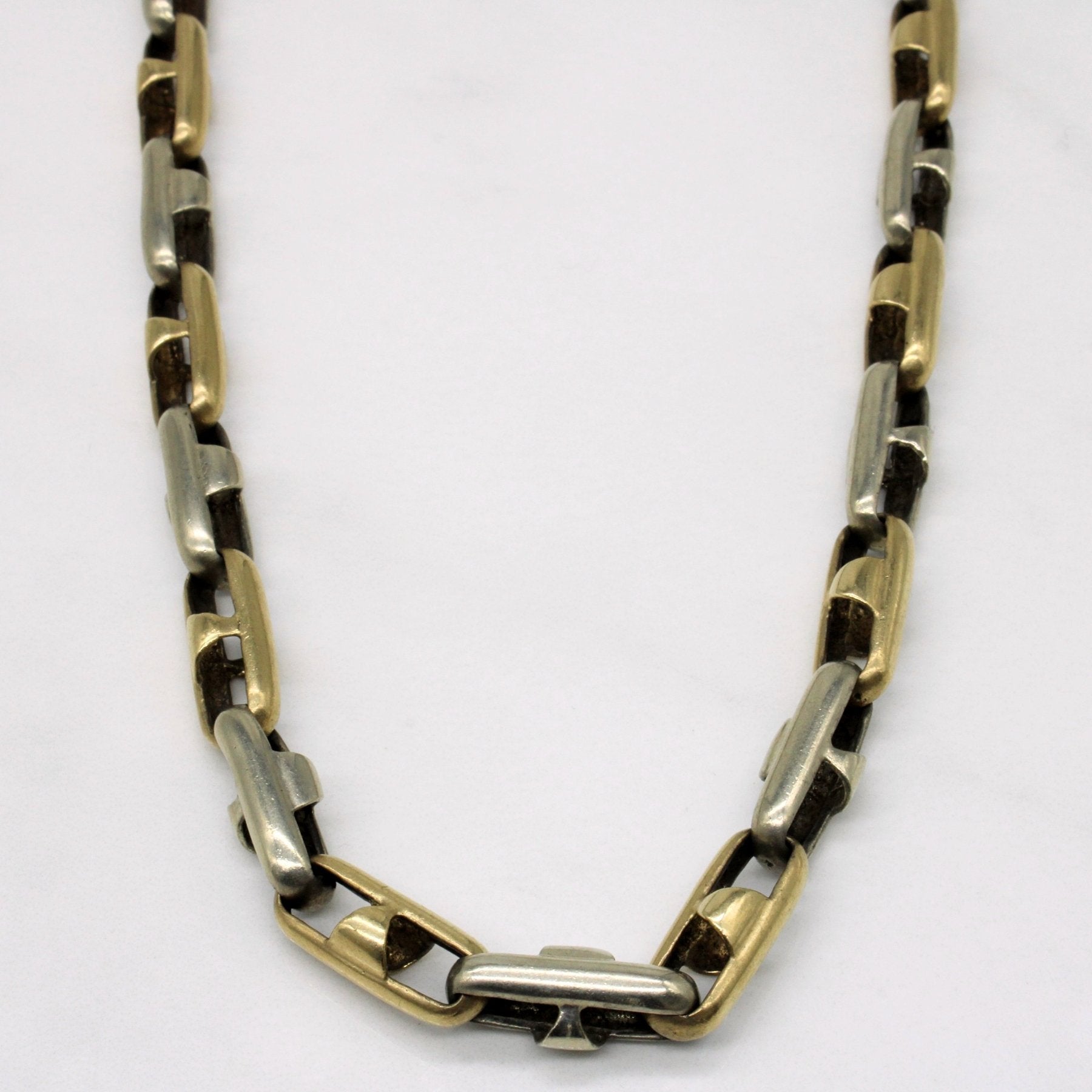 10k Two Tone Gold Anchor Link Chain | 26" | - 100 Ways