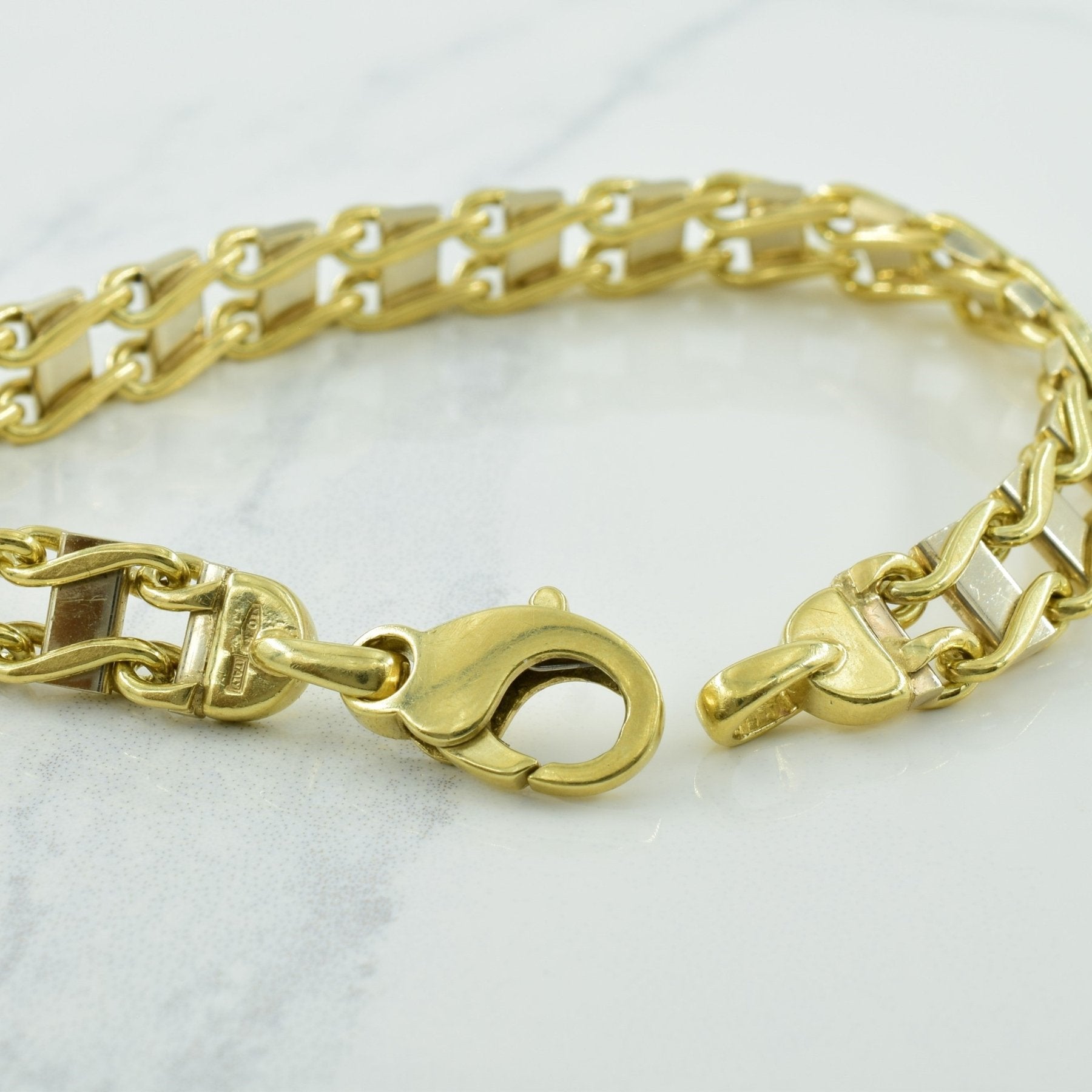 10k Two Tone Gold Bracelet | 8" | - 100 Ways