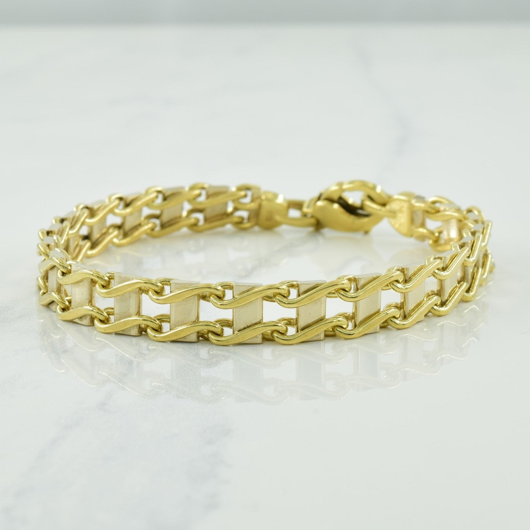 10k Two Tone Gold Bracelet | 8" | - 100 Ways