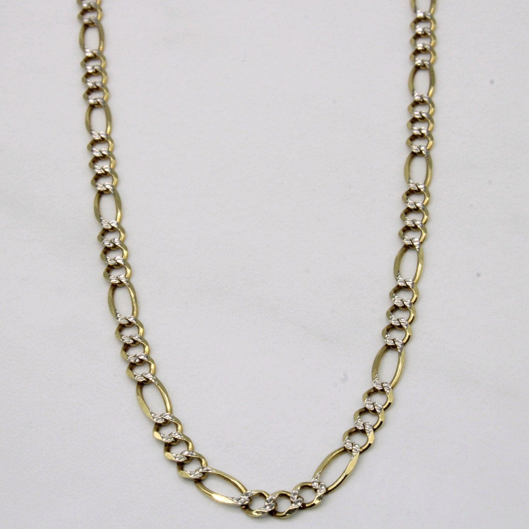 10k Two Tone Gold Figaro Chain | 18" | - 100 Ways