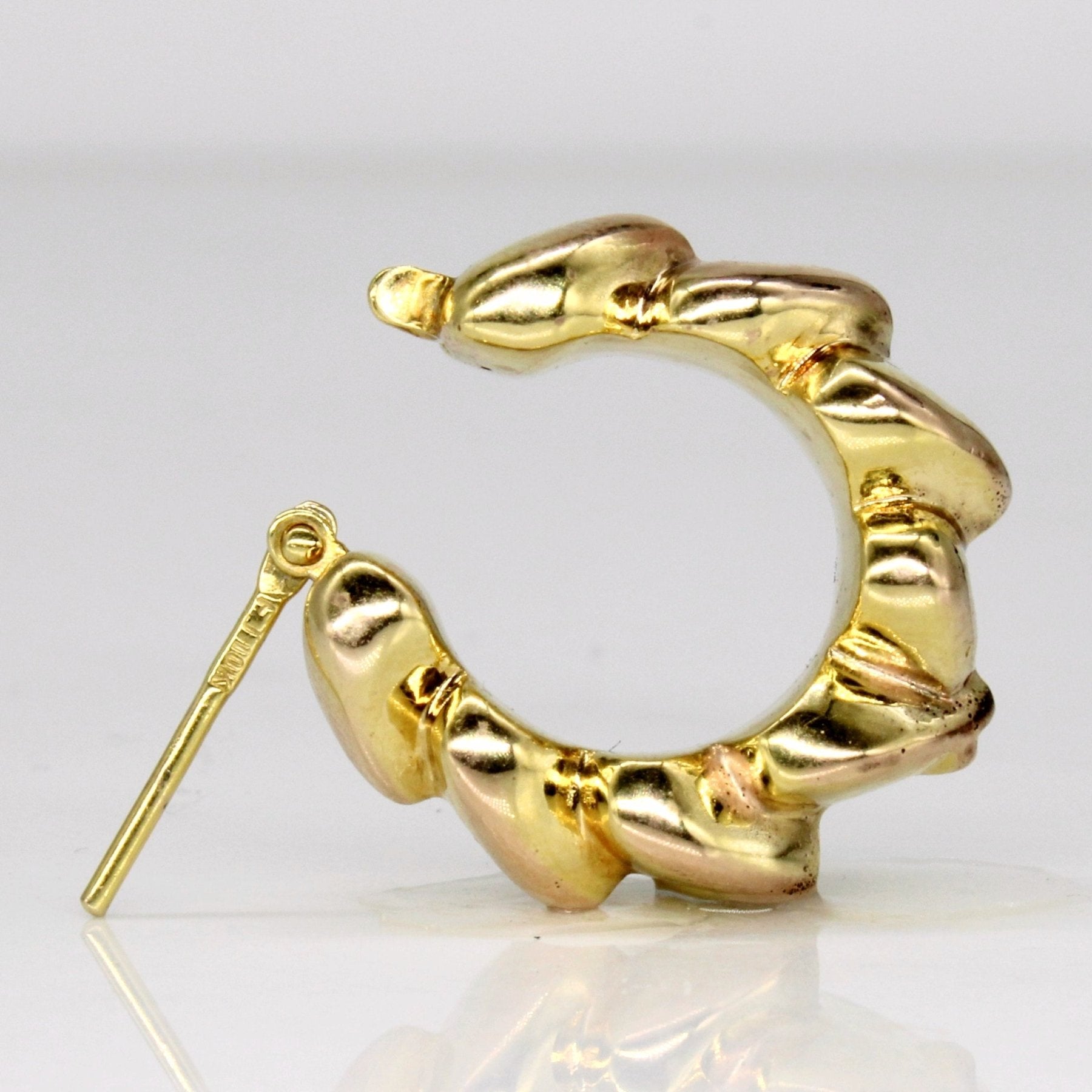 10k Two Tone Gold Heart Hoop Earrings - 100 Ways