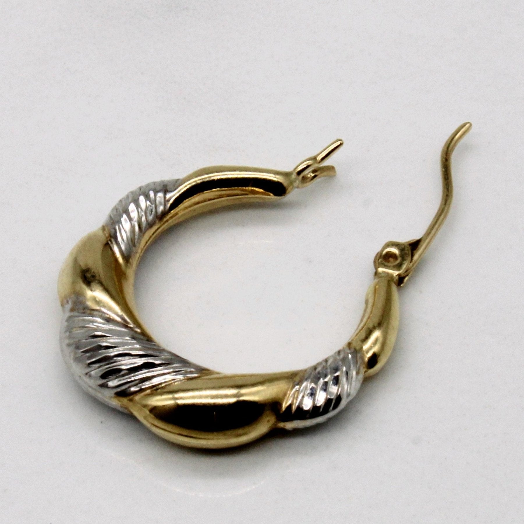 10k Two Tone Gold Hoop Earrings - 100 Ways