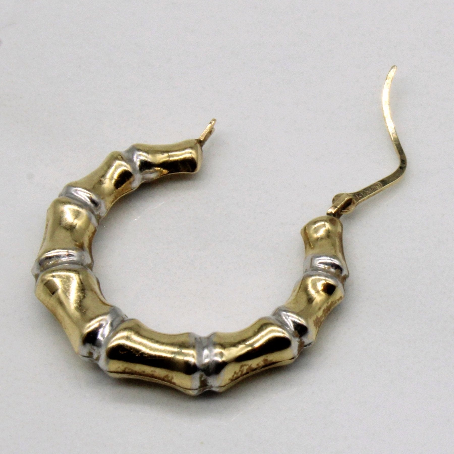 10k Two Tone Gold Hoop Earrings - 100 Ways