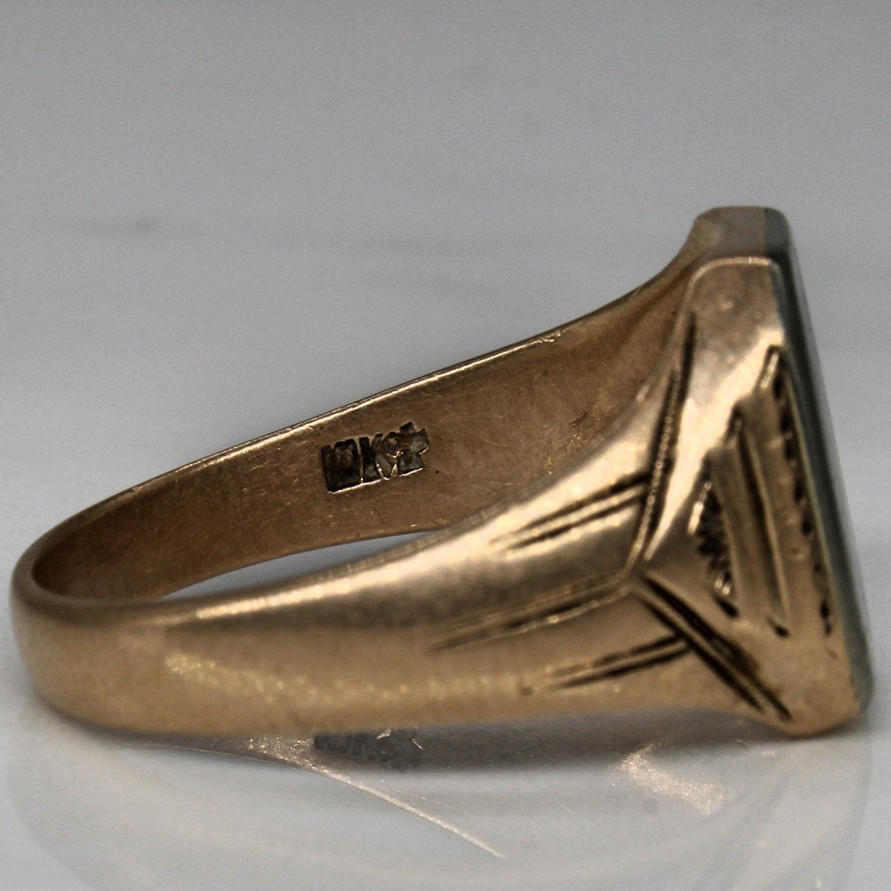 10k Two Tone Gold Initial Ring | SZ 10 | - 100 Ways