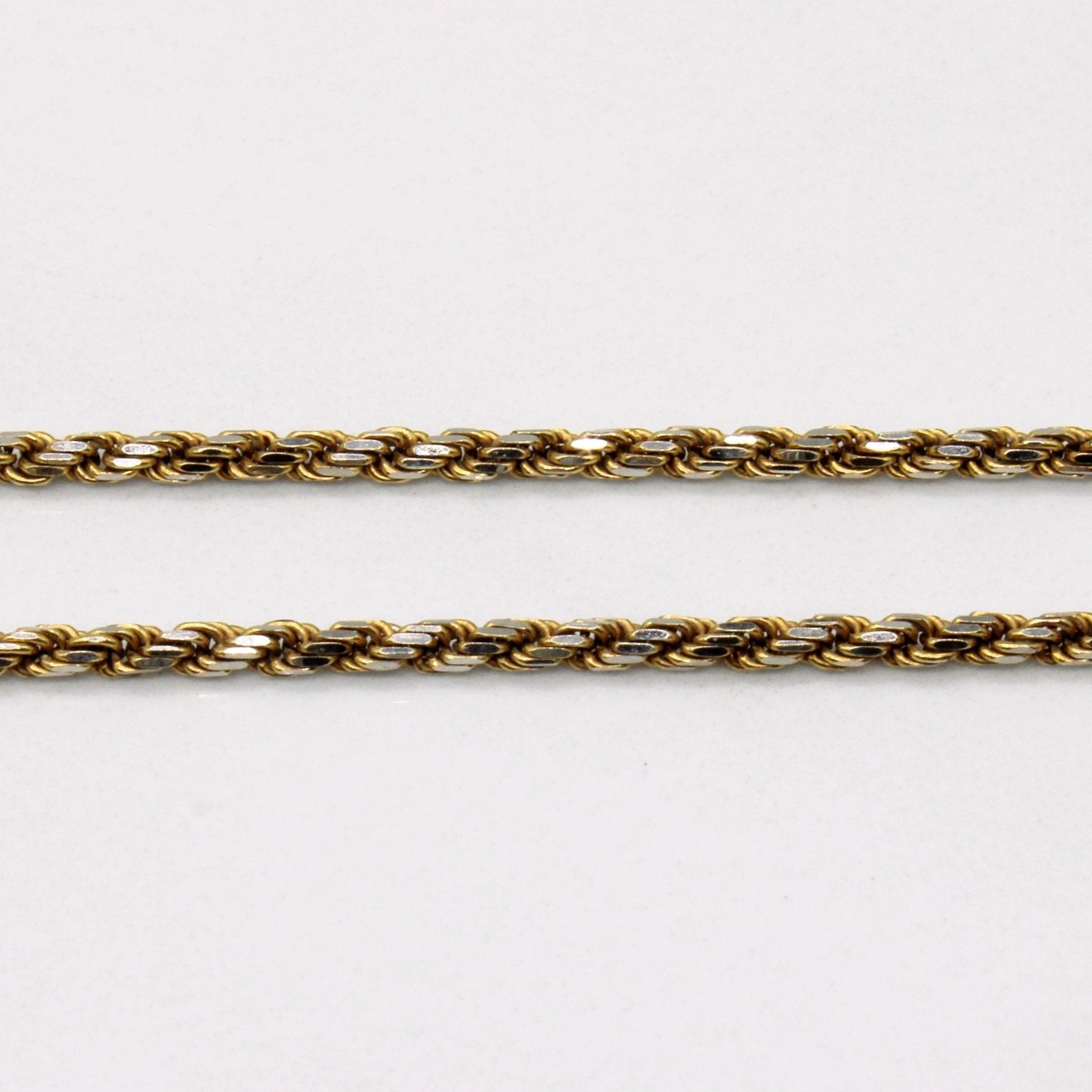 10k Two Tone Gold Rope Chain | 16" | - 100 Ways