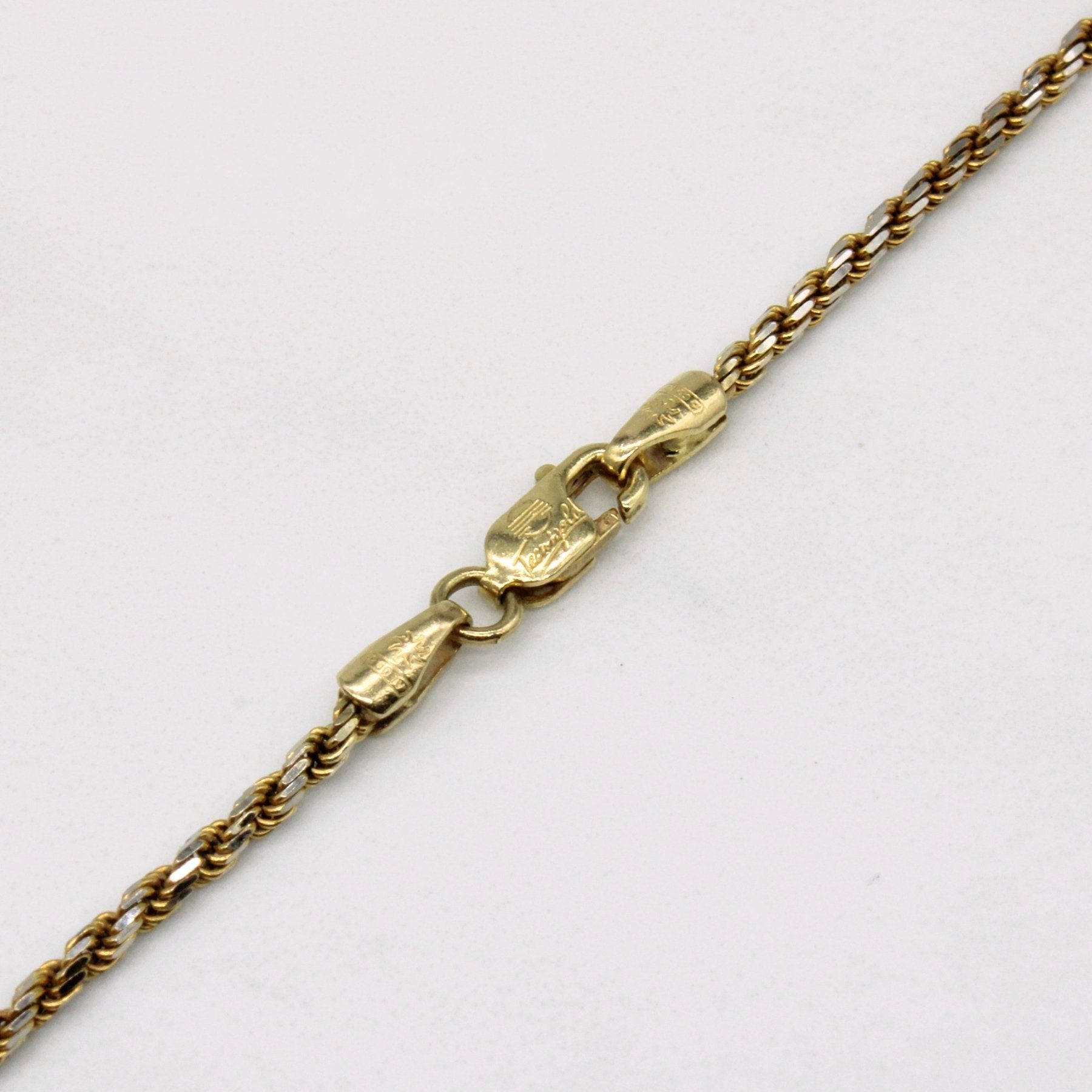 10k Two Tone Gold Rope Chain | 16" | - 100 Ways