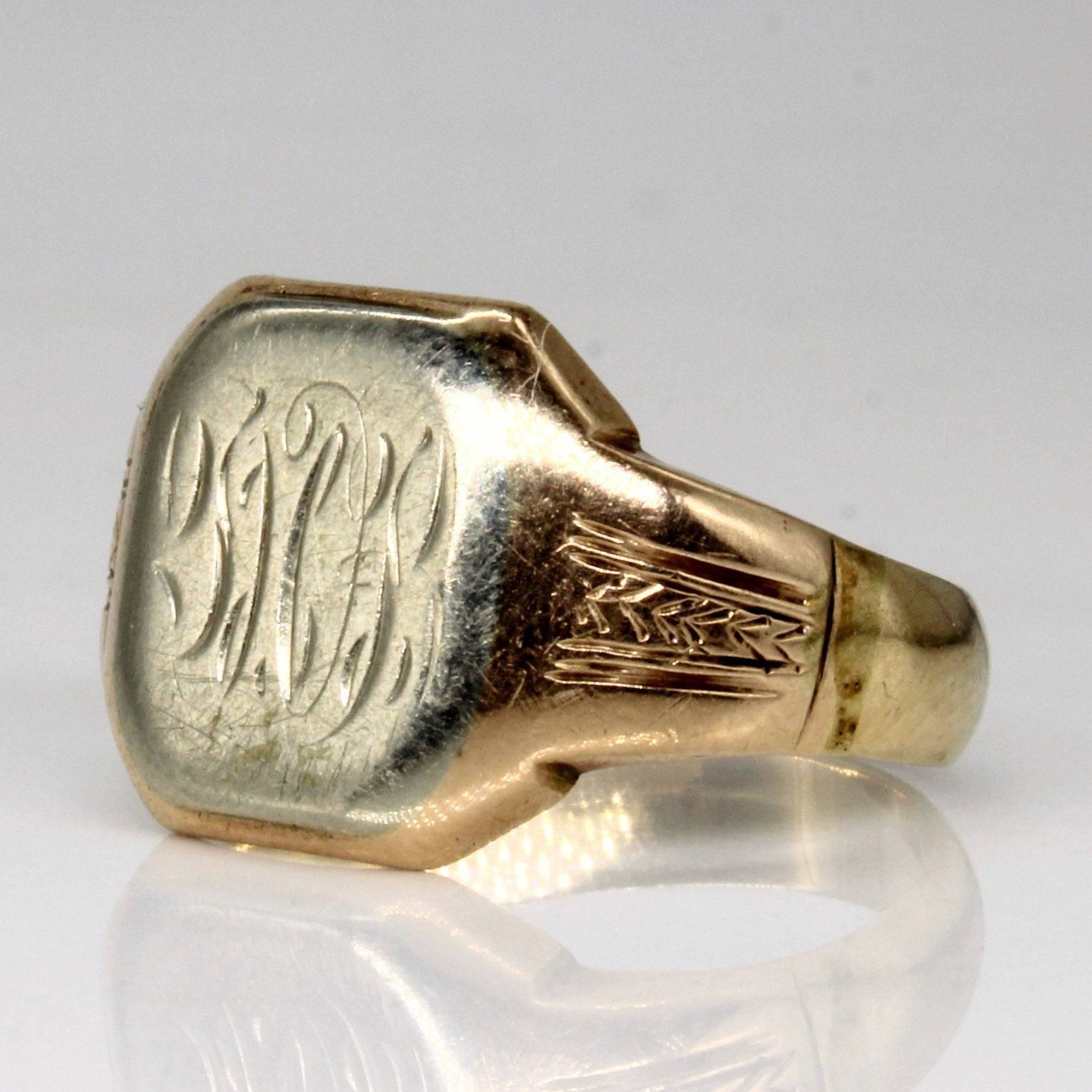 10k Two Tone Gold Signet Ring | SZ 9.5 | - 100 Ways