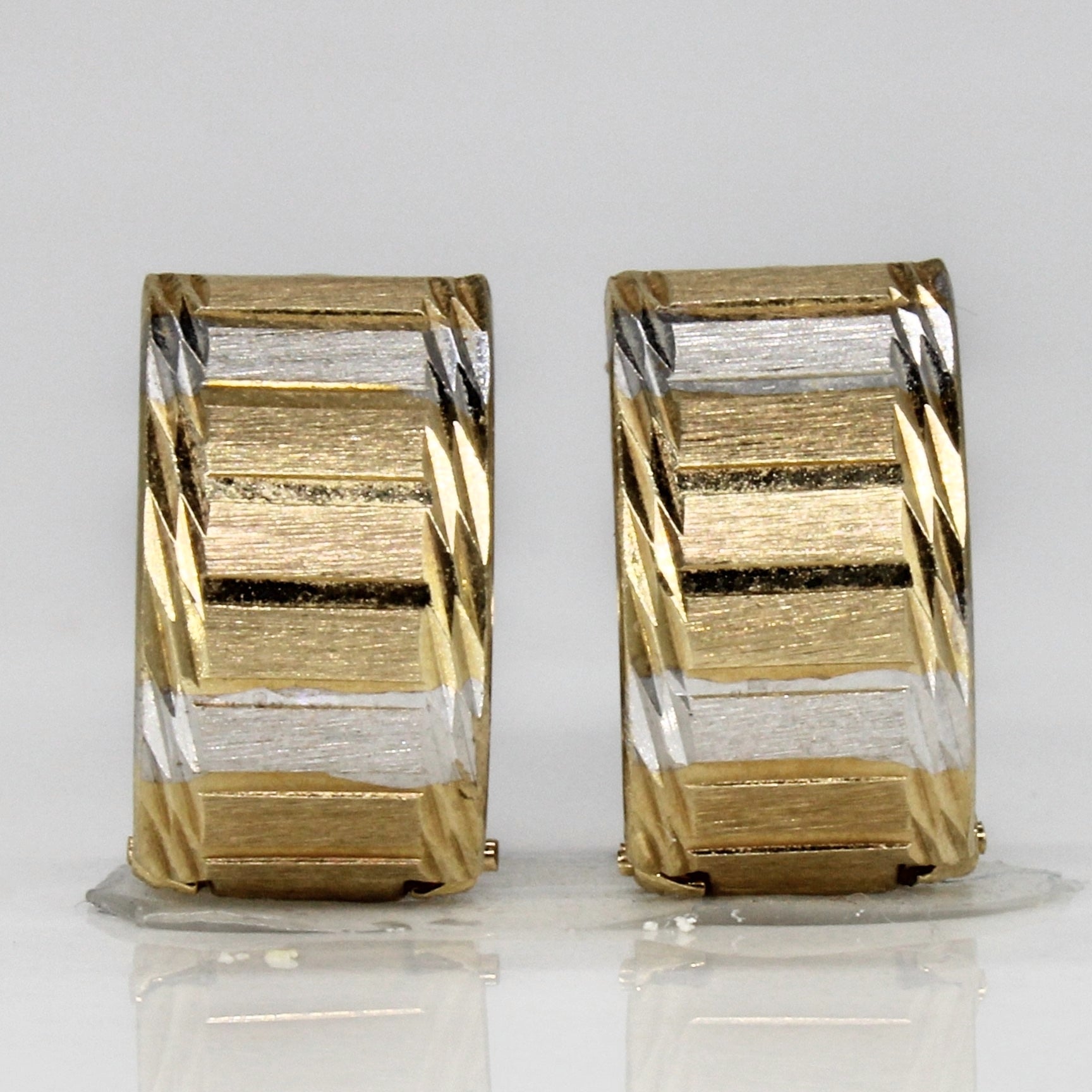 10k Two Tone Hoop Earrings | - 100 Ways