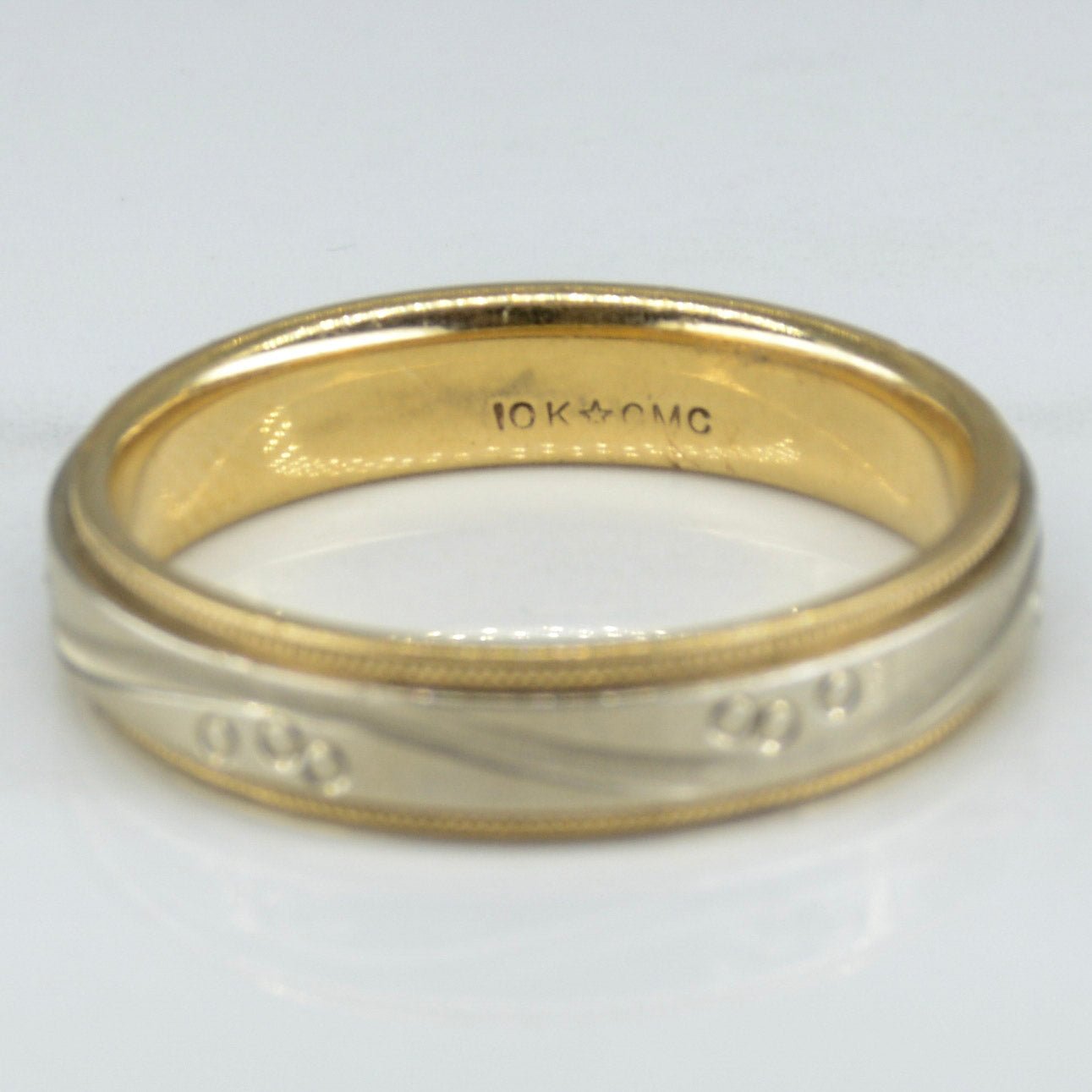 10k Two Tone Patterned Band | SZ 10.75 | - 100 Ways