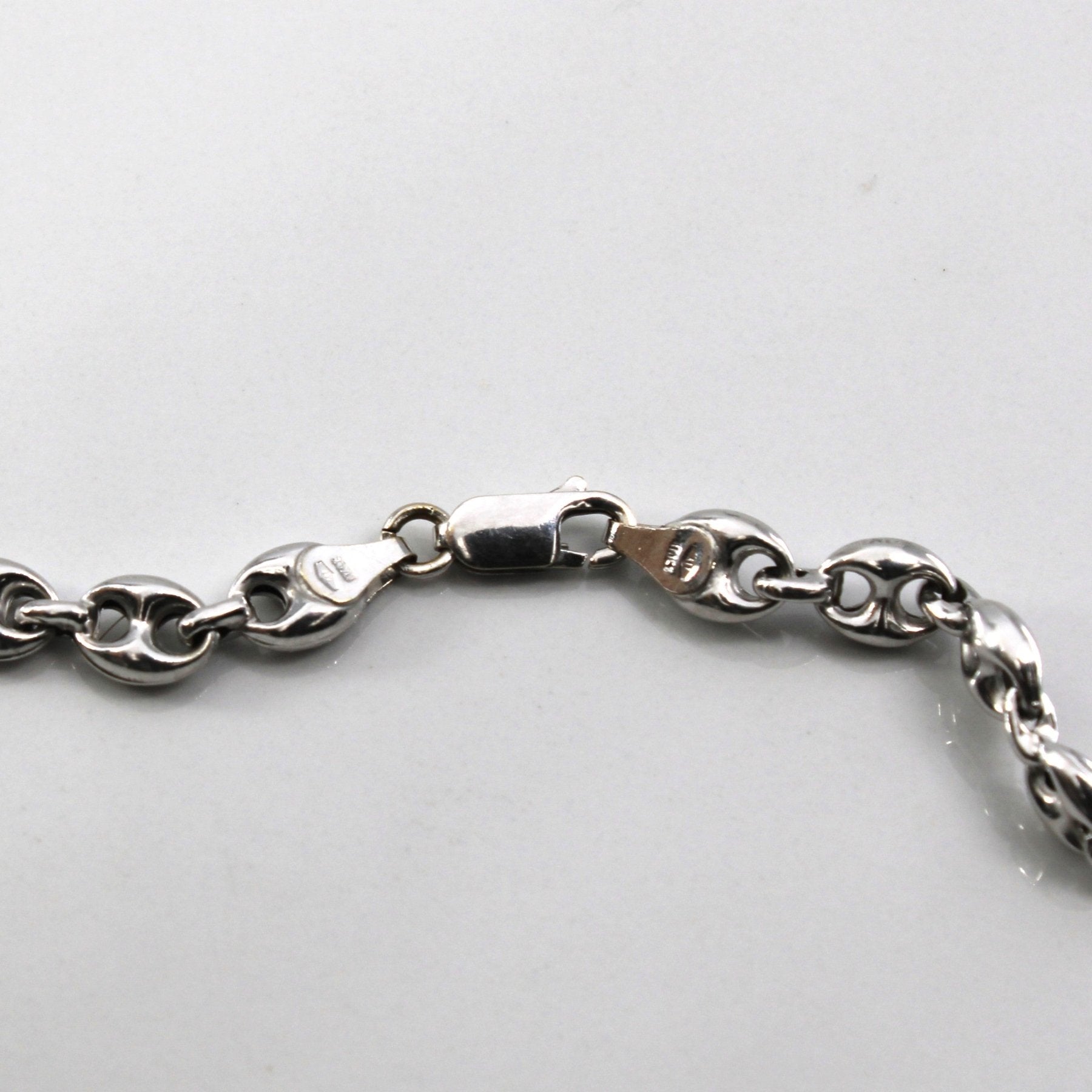10k White Gold Anchor Chain | 20"| - 100 Ways