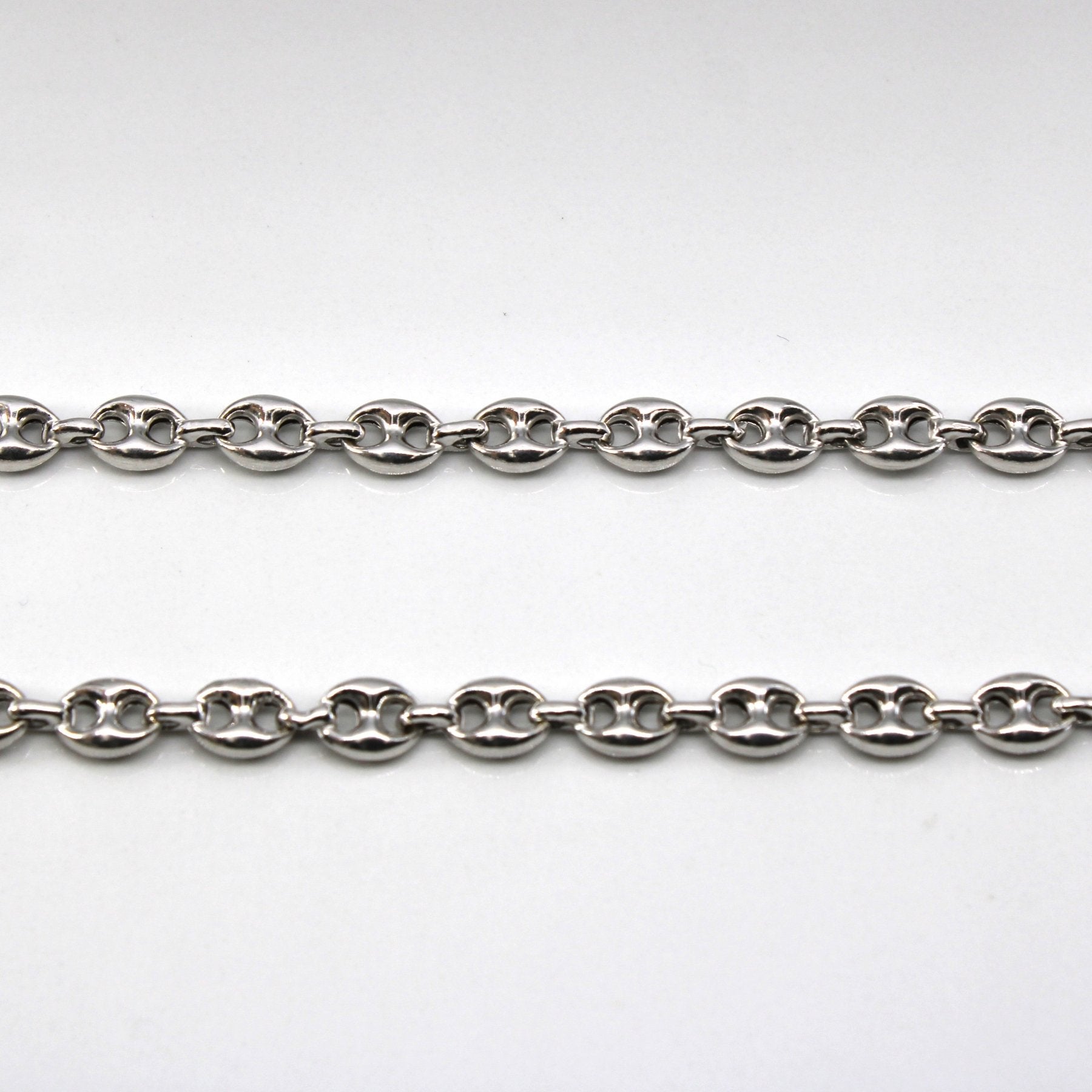 10k White Gold Anchor Chain | 20"| - 100 Ways