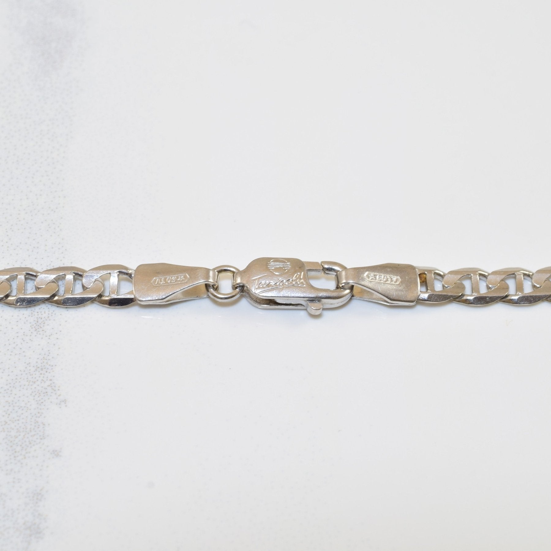10k White Gold Anchor Chain | 20" | - 100 Ways