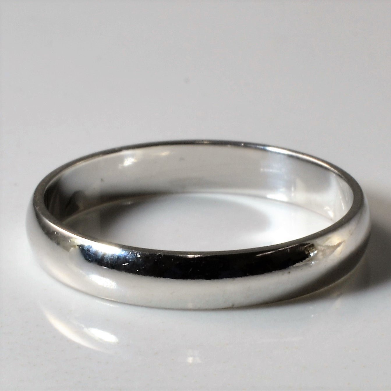 10k White Gold Band | SZ 5.75 | - 100 Ways